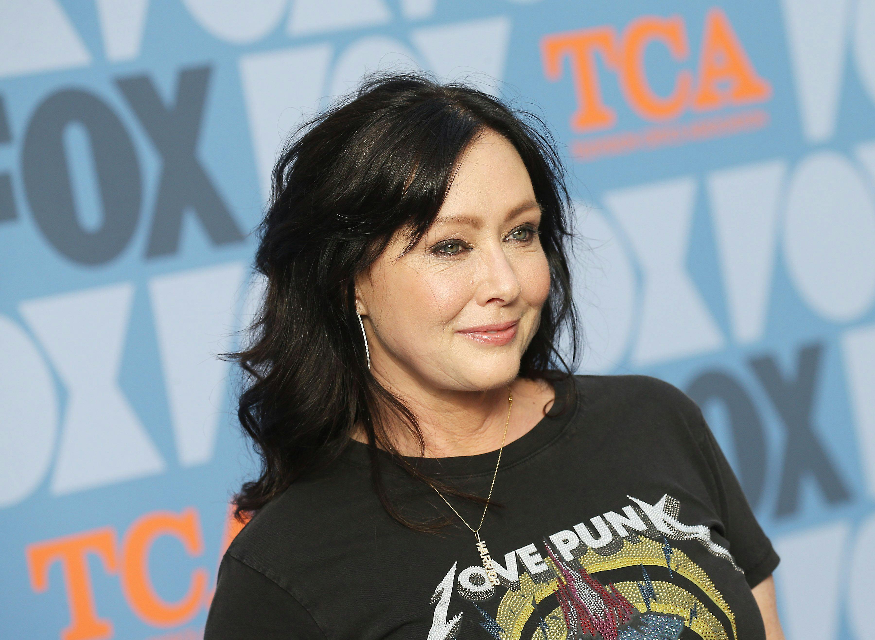 US actress Shannen Doherty attends the FOX Summer TCA 2019 All-Star Party at Fox Studios on August 7, 2019 in Los Angeles. (Photo by Michael Tran / AFP)