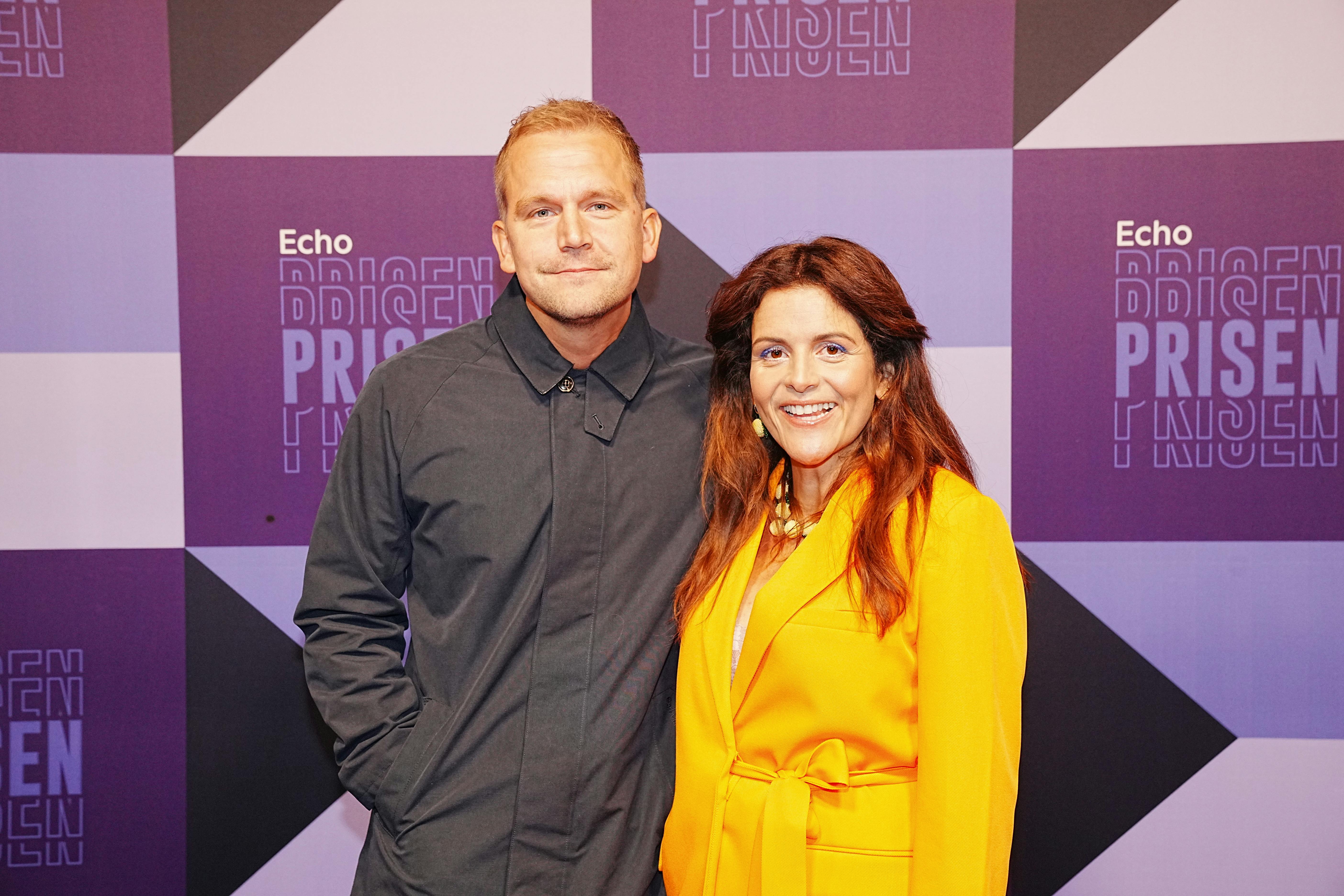 Asbjørn Munk og Petra Nagel. TV 2's Echo Awardsshow i KB Hallen i København i København torsdag den 30. marts 2023