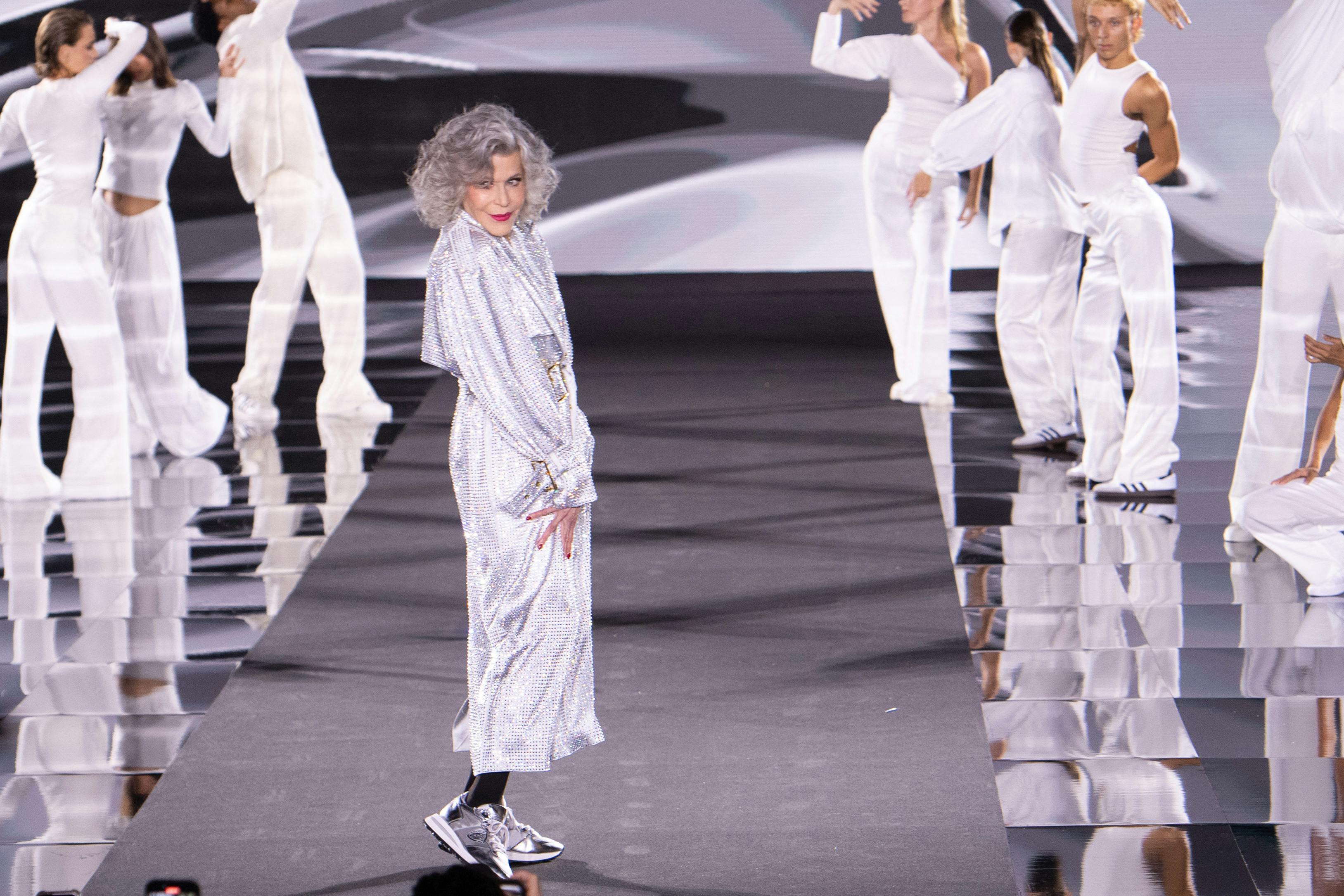 Jane Fonda attending Le Defile L'Oreal Paris - Walk Your Worth
