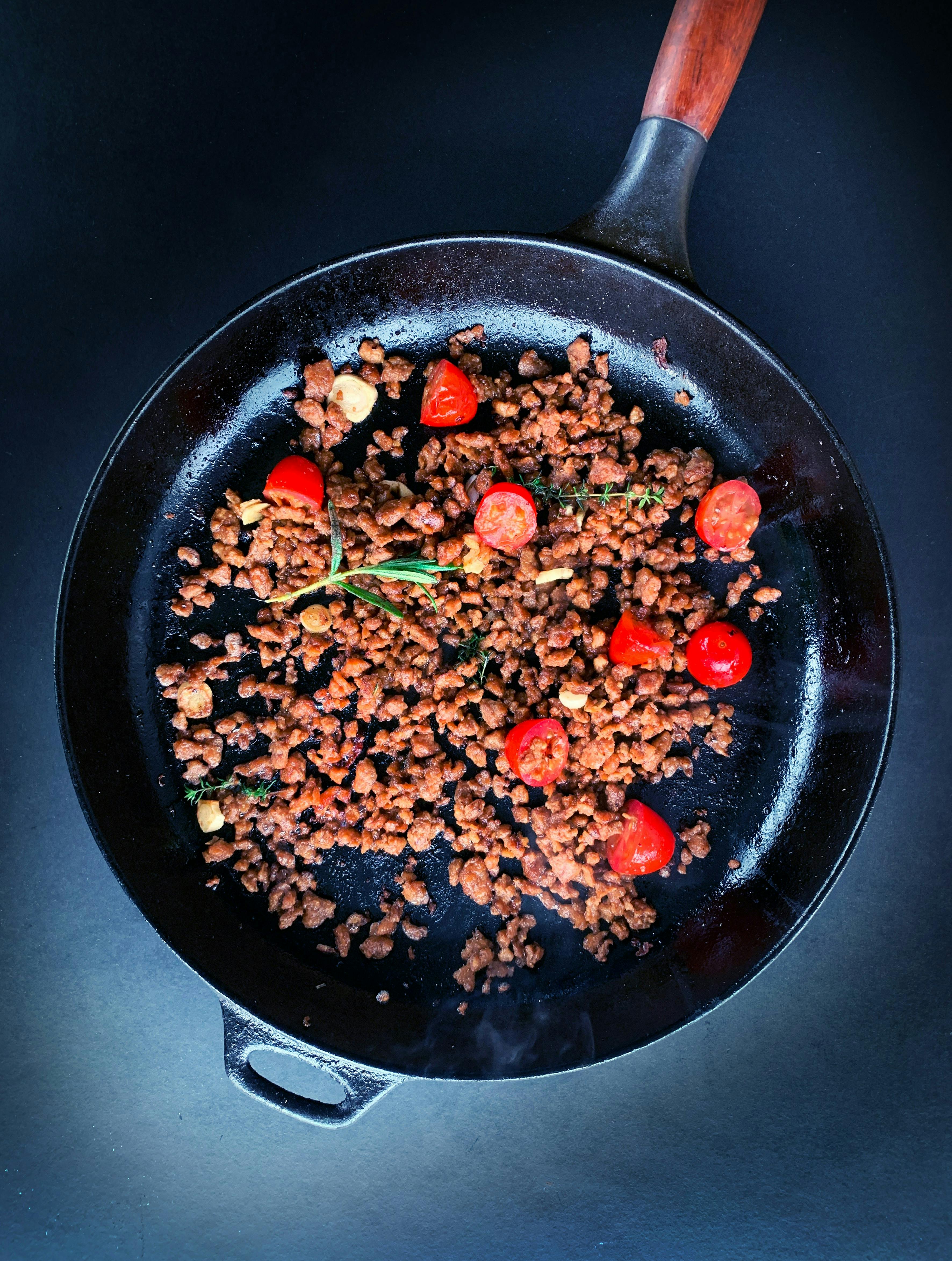 brune hakket oksekød