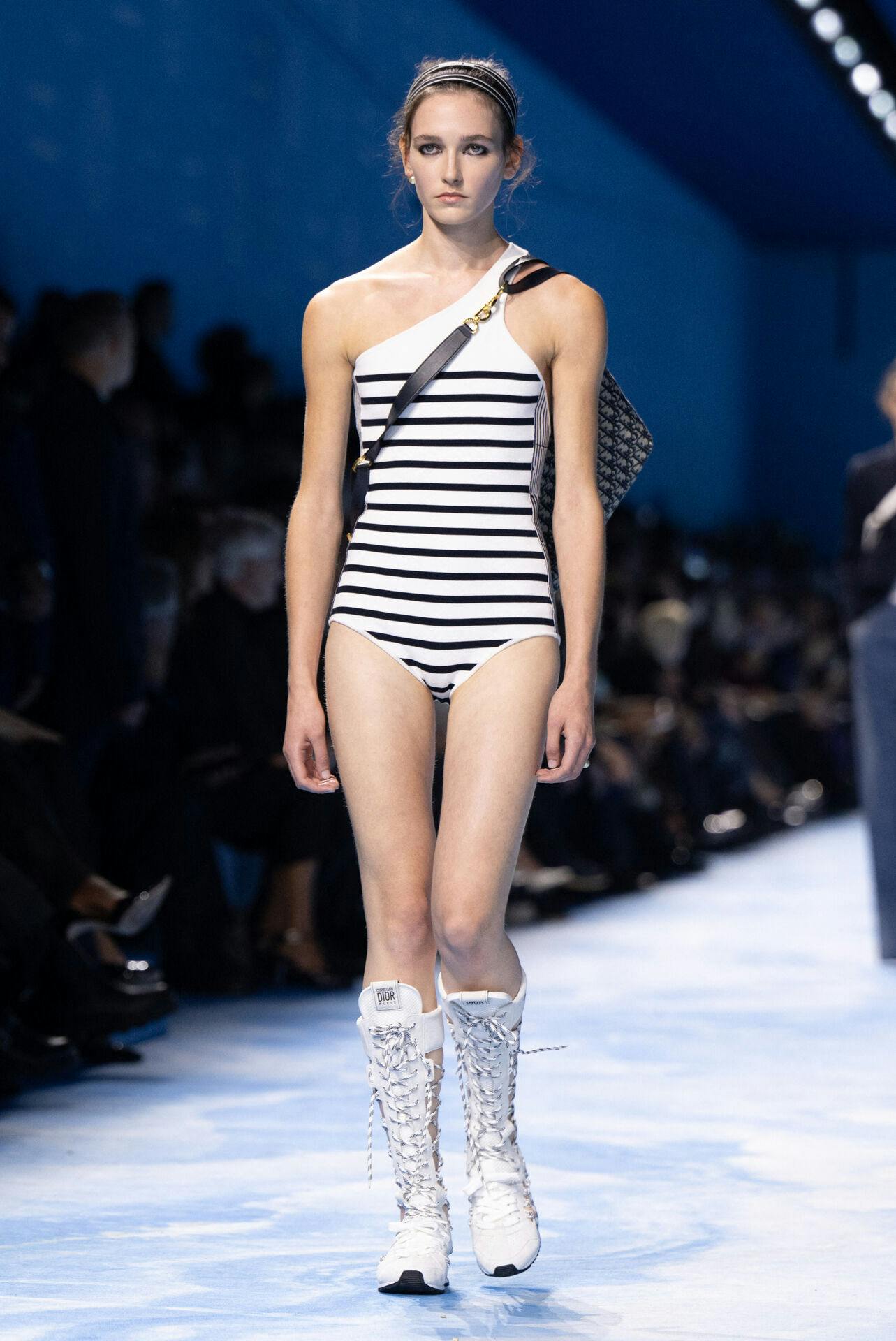 A model walks the runway during the Christian Dior Womenswear Spring-Summer 2025 show as part of Paris Fashion Week on September 24, 2024 in Paris, France. Photo by Laurent Zabulon/ABACAPRESS.COM