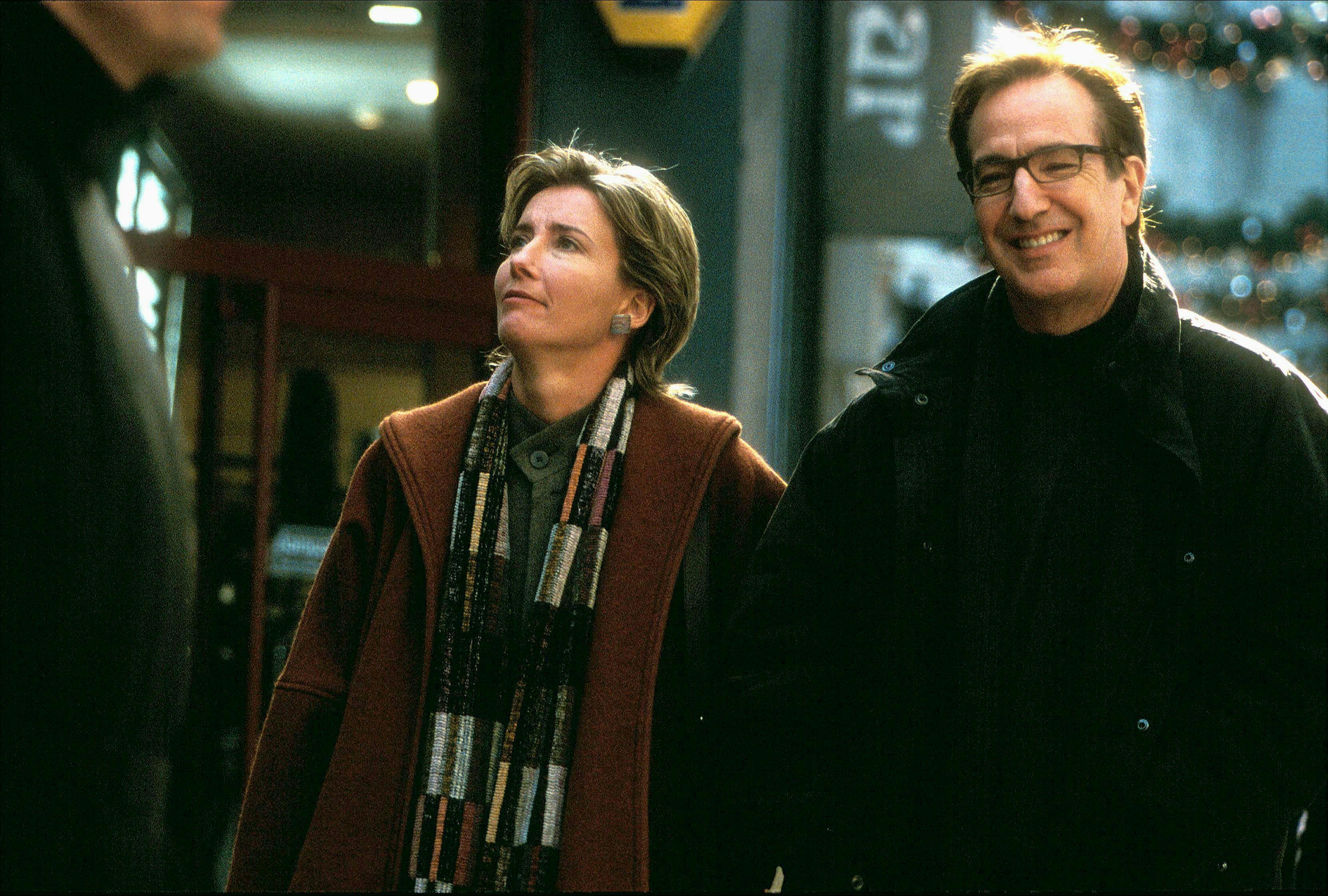 Emma Thompson & Alan Rickman  Characters: Karen & Harry Film: Love Actually (USA/UK/FR 2003)  Director: Richard Curtis 07 September 2003     Date: 07 September 2003