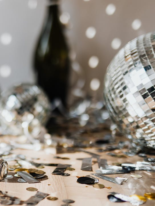 nytår diskokugle dekoration