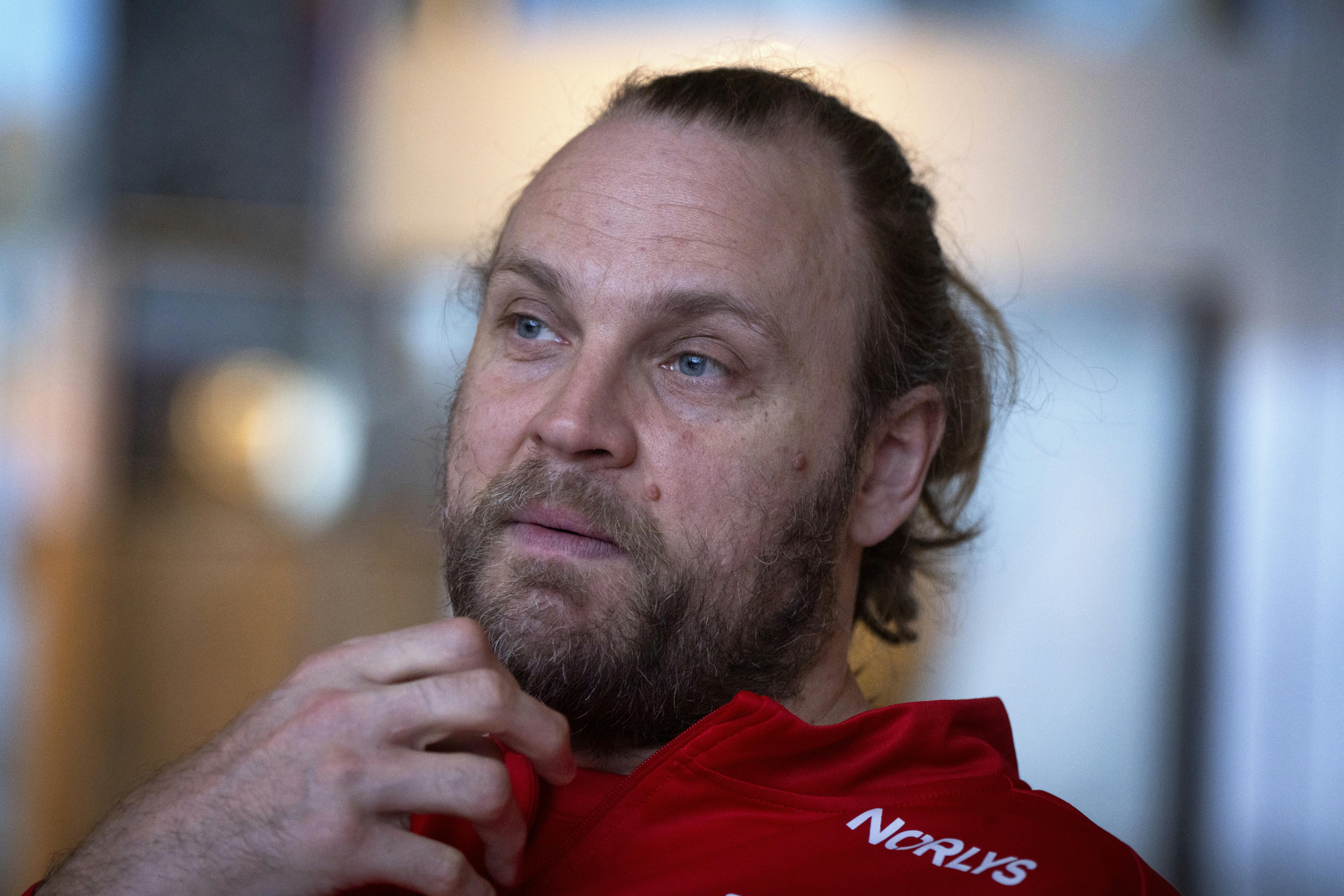 Henrik Møllgaard during the press conference with Denmark's World Men's Handball team at Hotel Scandic Fornebu in Oslo on Thursday, January 30, 2025. (Photo: Bo Amstrup/Ritzau Scanpix)