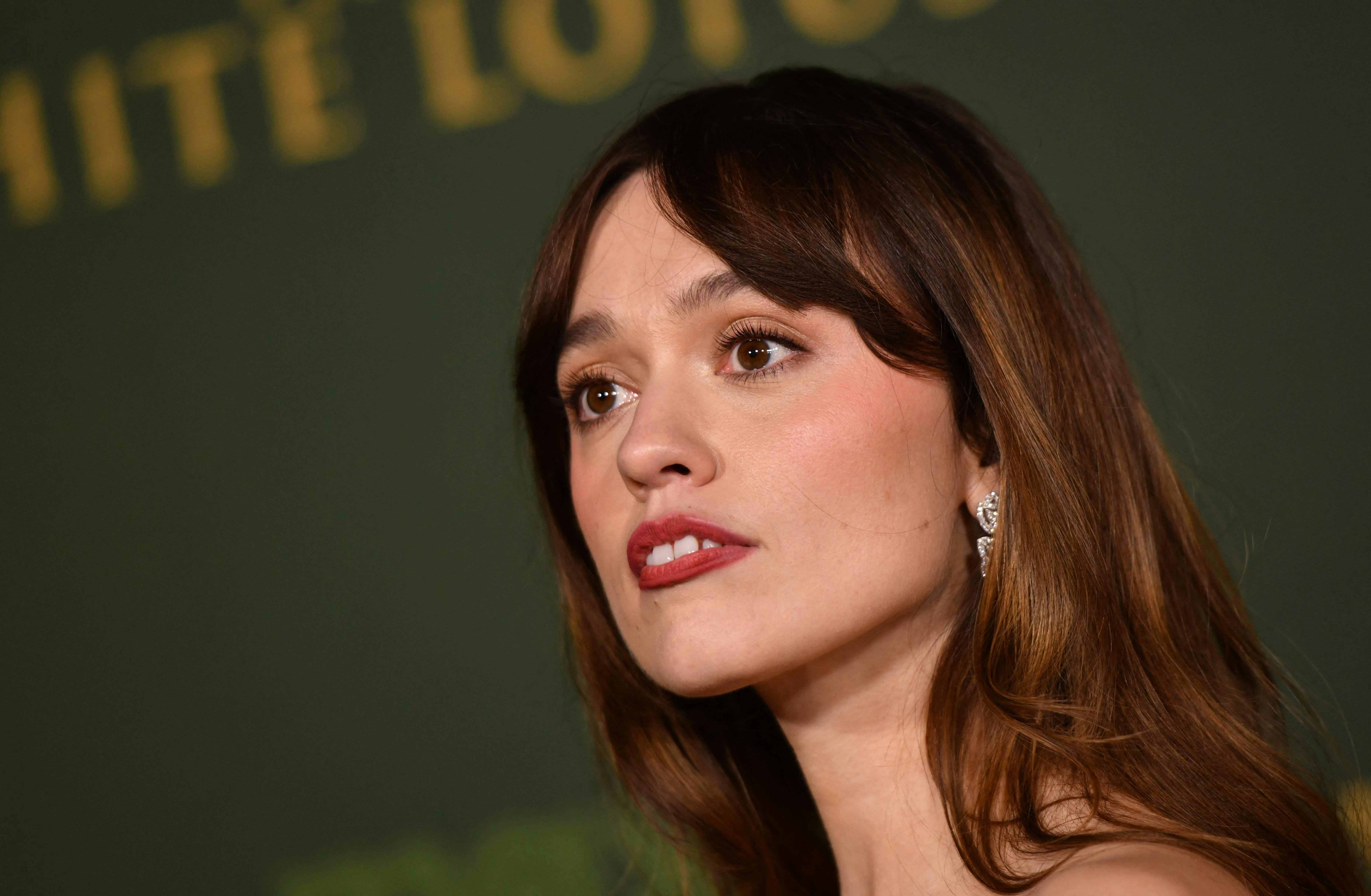 English actress Aimee Lou Wood attends the season three premiere of HBO's "The White Lotus" at Paramount Studios in Los Angeles on February 10, 2025. (Photo by Chris DELMAS / AFP)