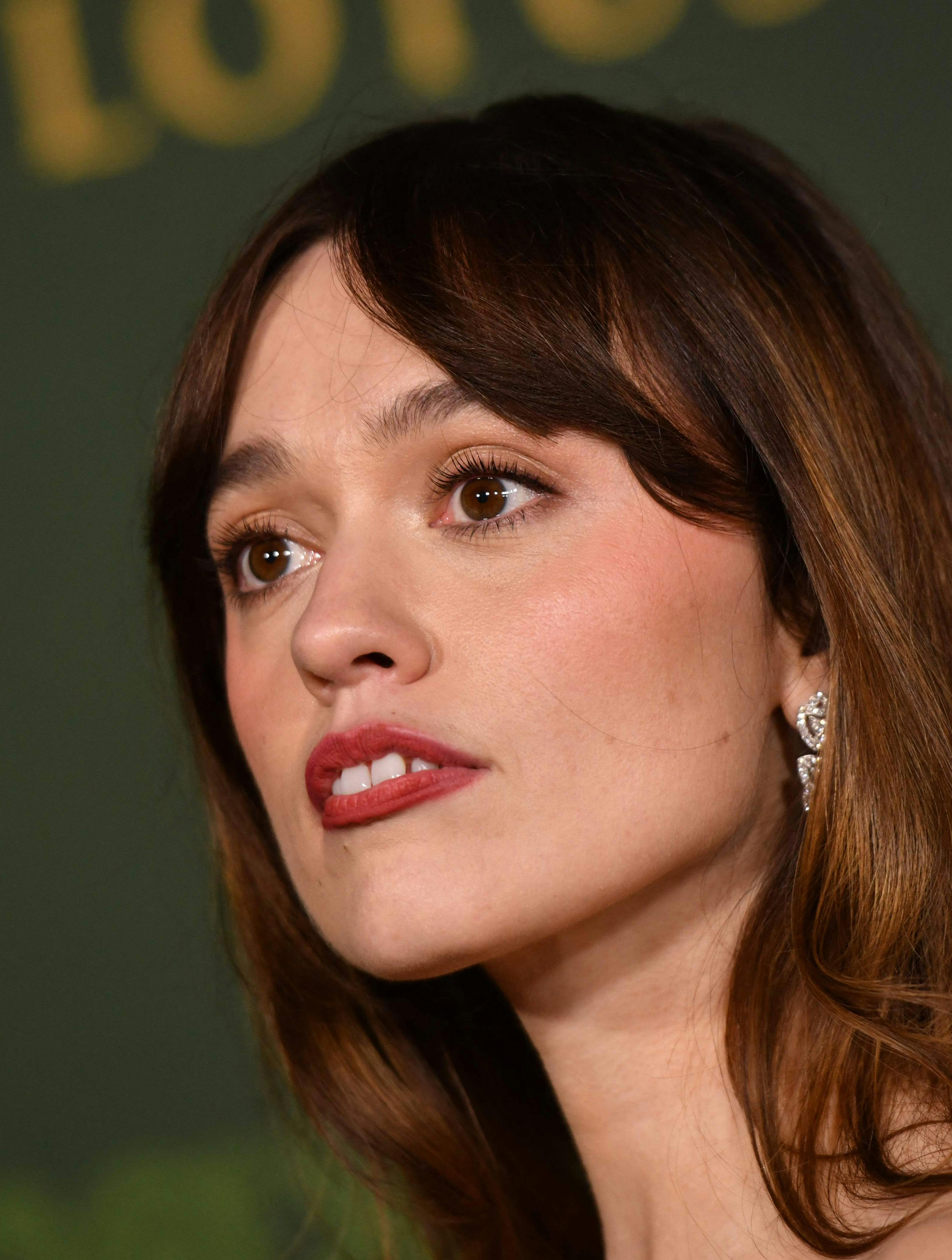 English actress Aimee Lou Wood attends the season three premiere of HBO's "The White Lotus" at Paramount Studios in Los Angeles on February 10, 2025. (Photo by Chris DELMAS / AFP)