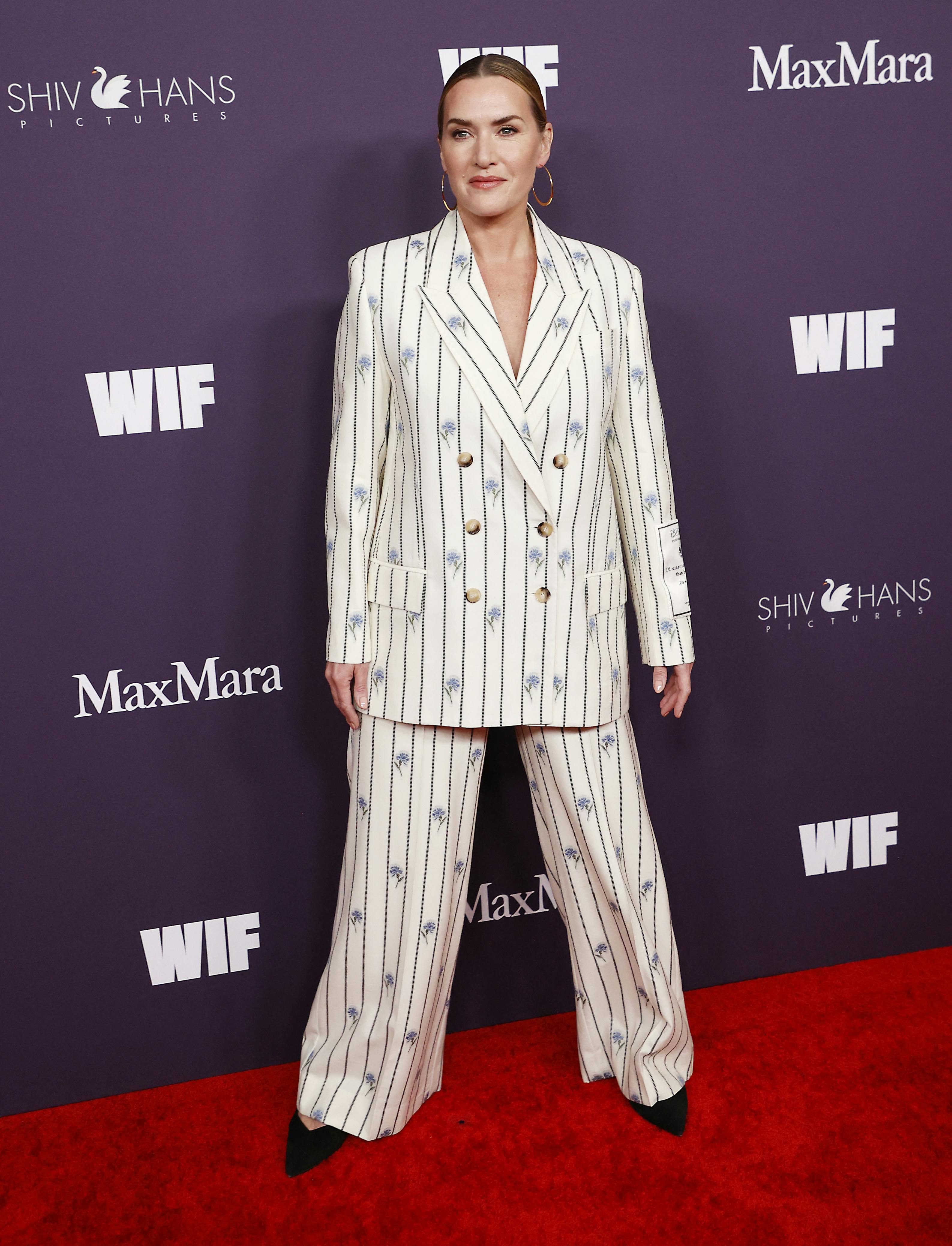 British actress Kate Winslet arrives for the 2024 Women in Film (WIF) annual gala in Beverly Hills, California, on October 24, 2024. Michael Tran / AFP