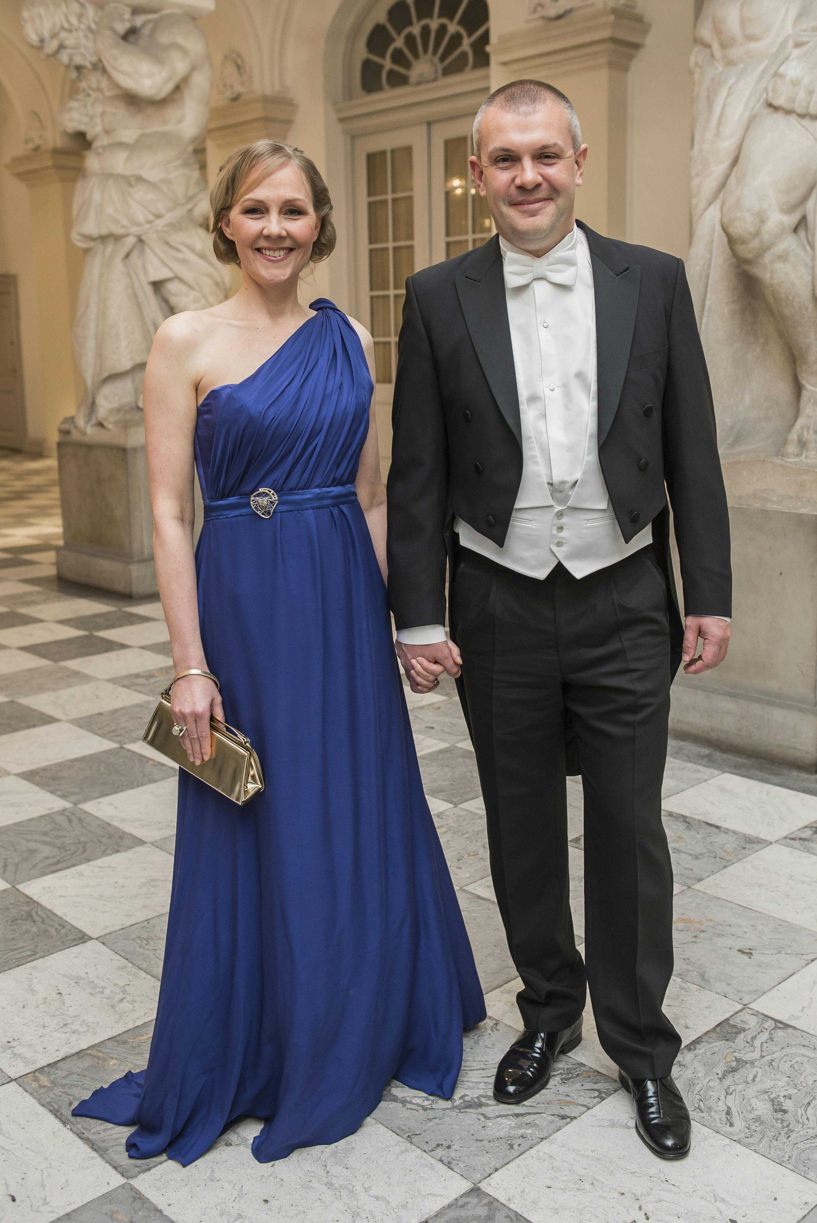 Bjarne Corydon Nina Eg Hansen til gallataffel på Christiansborg Slot i 2015