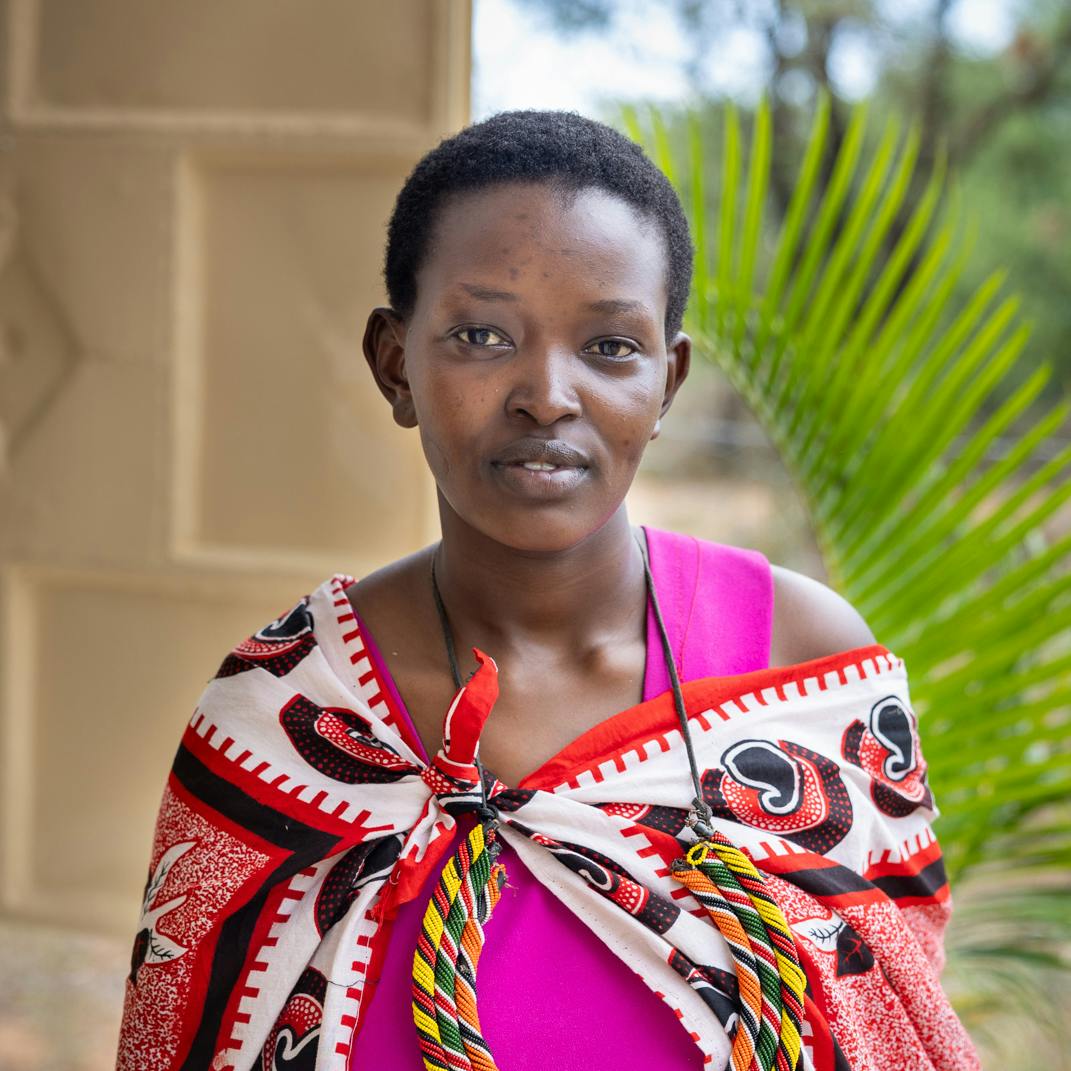 Josephine i Masai-landsbyen Torosei i Kenya.