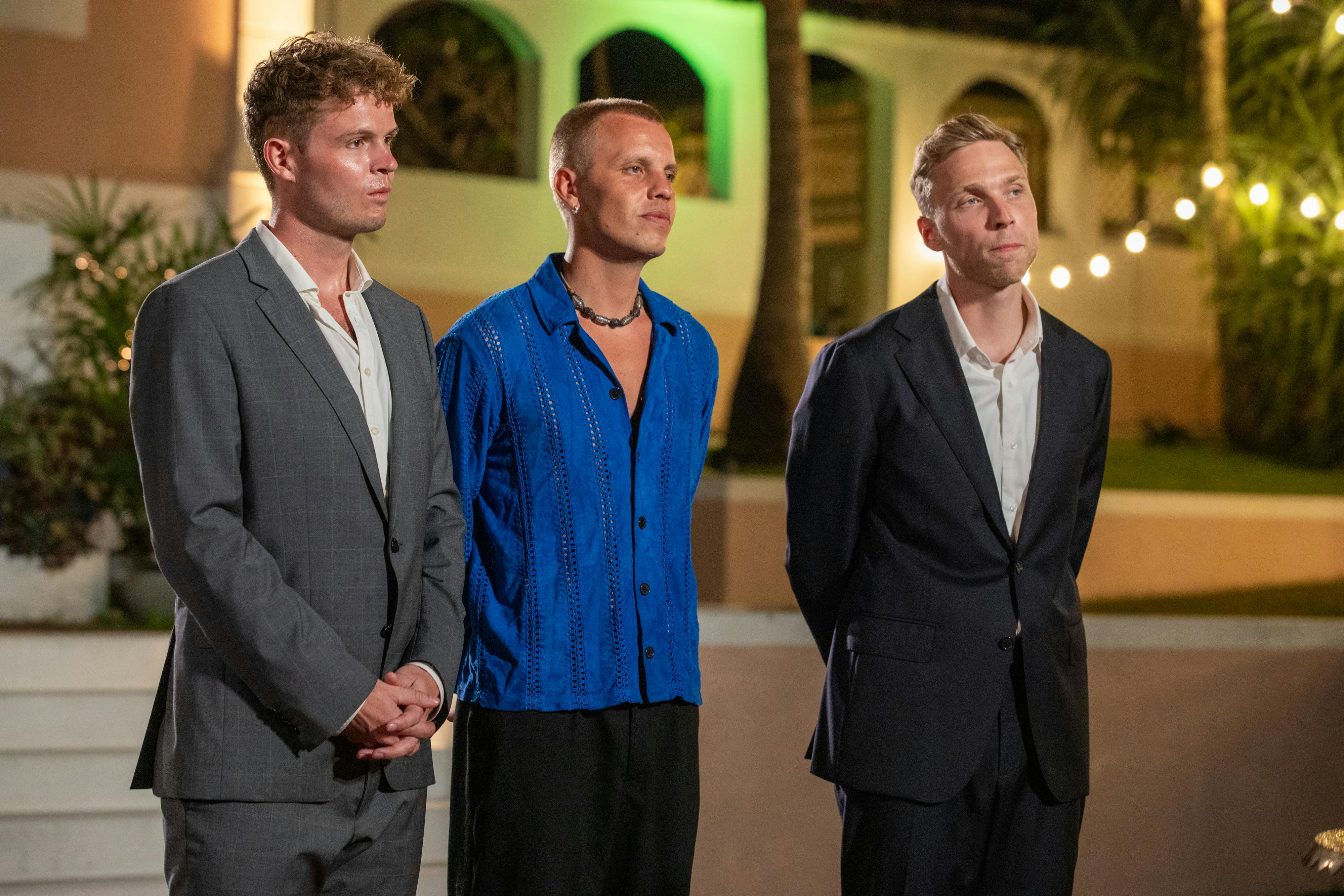 Joachim Keller, Jacob Bloch Johansen og Anton Brandt Pedersen blev sendt hjem samtidig, da Lissa Paustian beslutter sig for at stoppe rejsen i "Bachelorette"