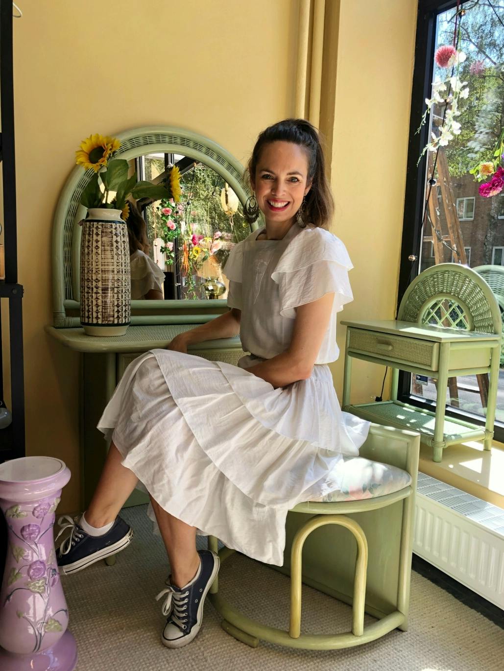 Camilla Harbu Bielecki driver vintagebutikken Tidstypisk.