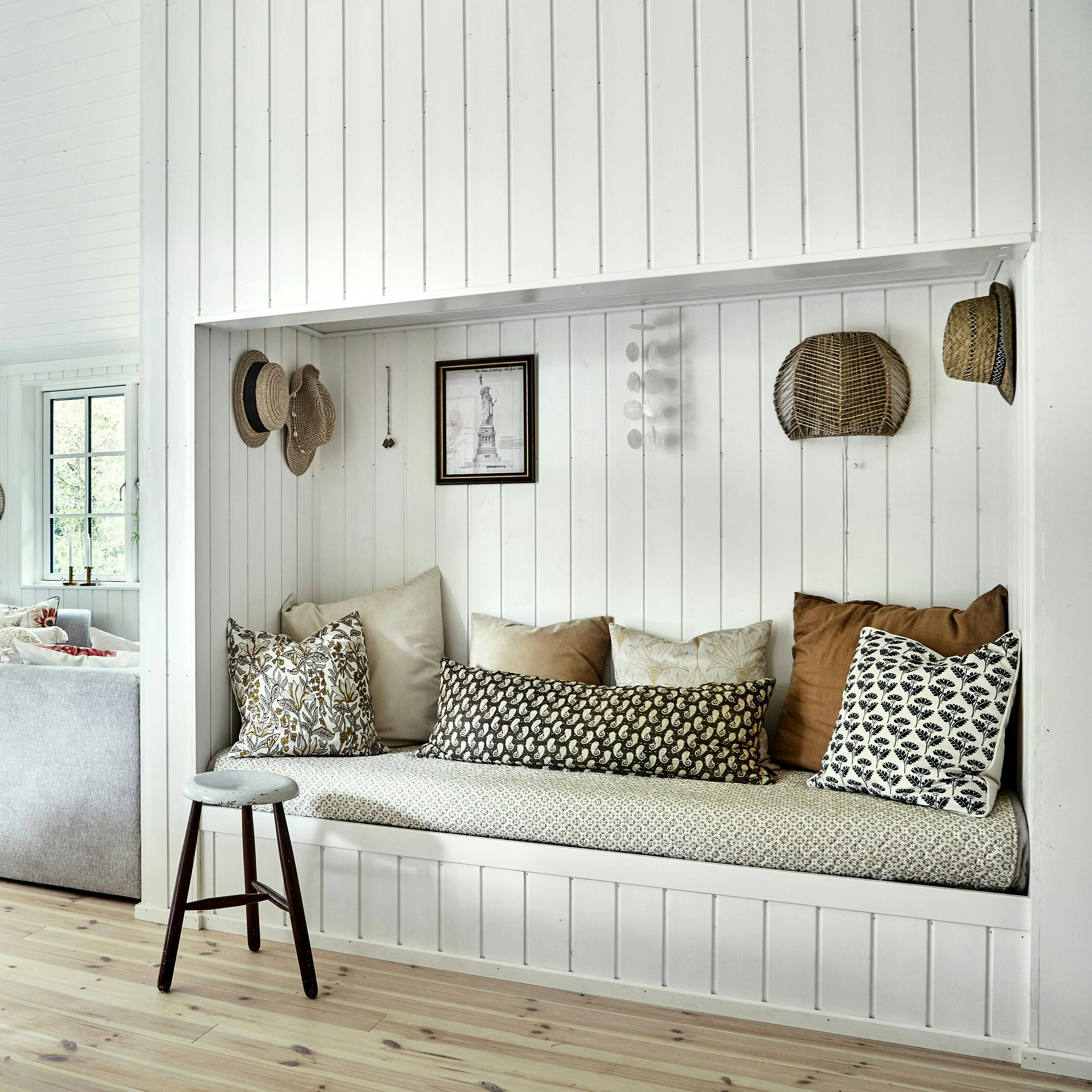 Alkoven er er et yndet sted at tage en lur eller læse et blad.