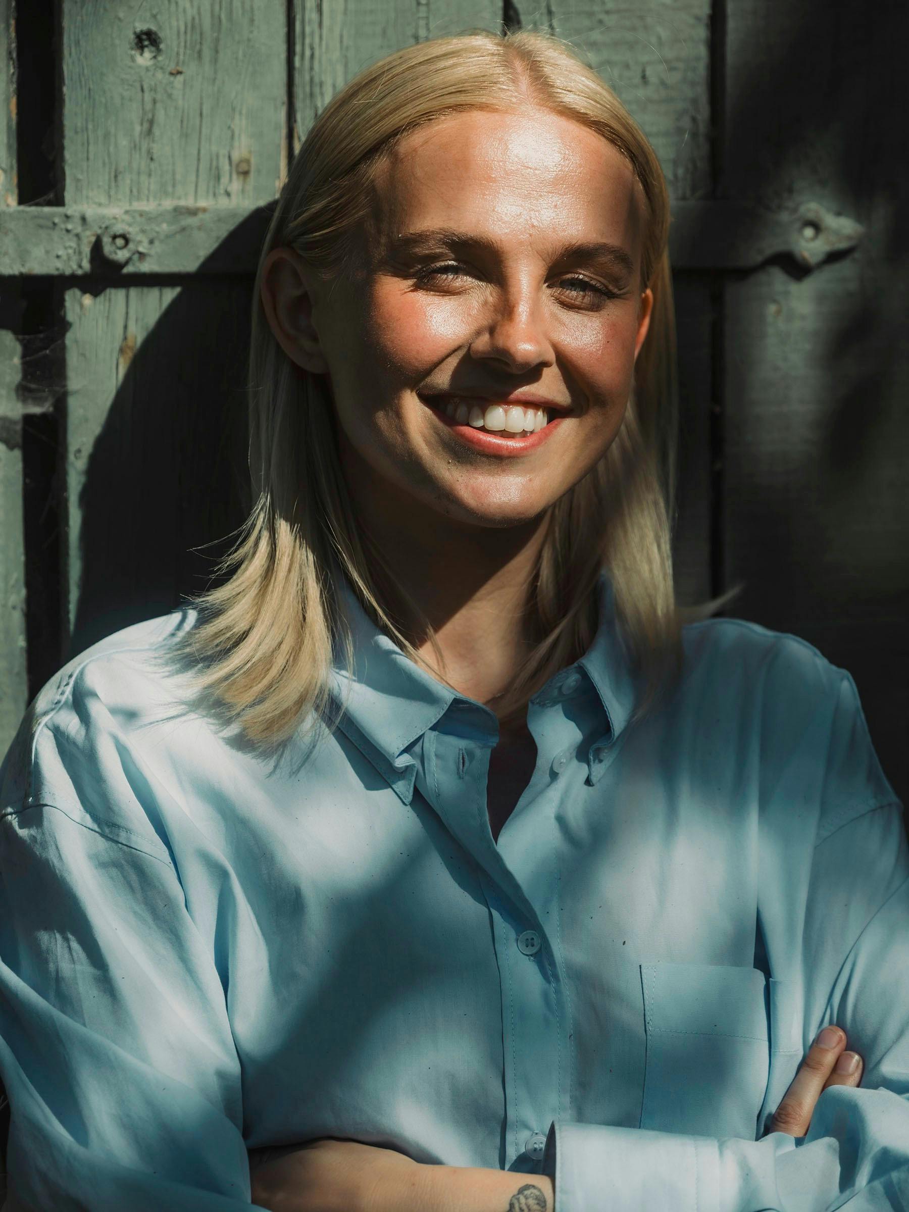 Sofie Martinusen. Ny vært på Landmand søger kærlighed. 
