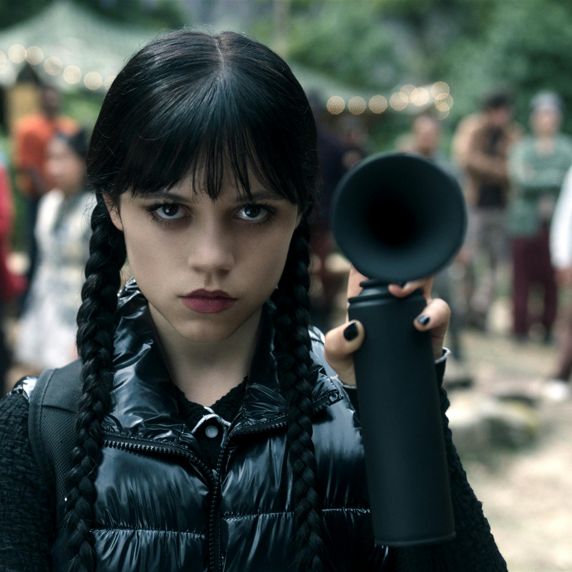 Wednesday. Jenna Ortega as Wednesday Addams in episode 203 of Wednesday. Cr. Courtesy of Netflix © 2025