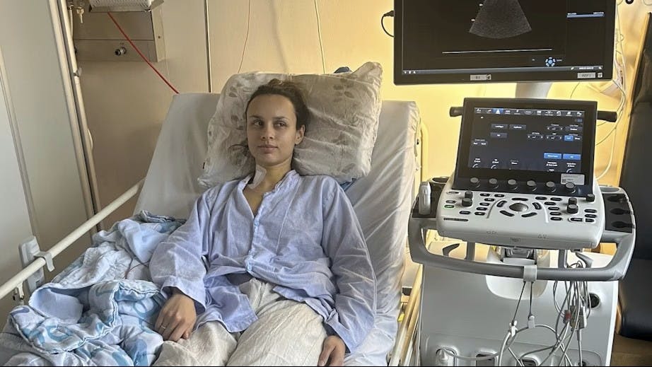 Anja Gupta Pindstofte fra Odense på hospitalet - privat foto.