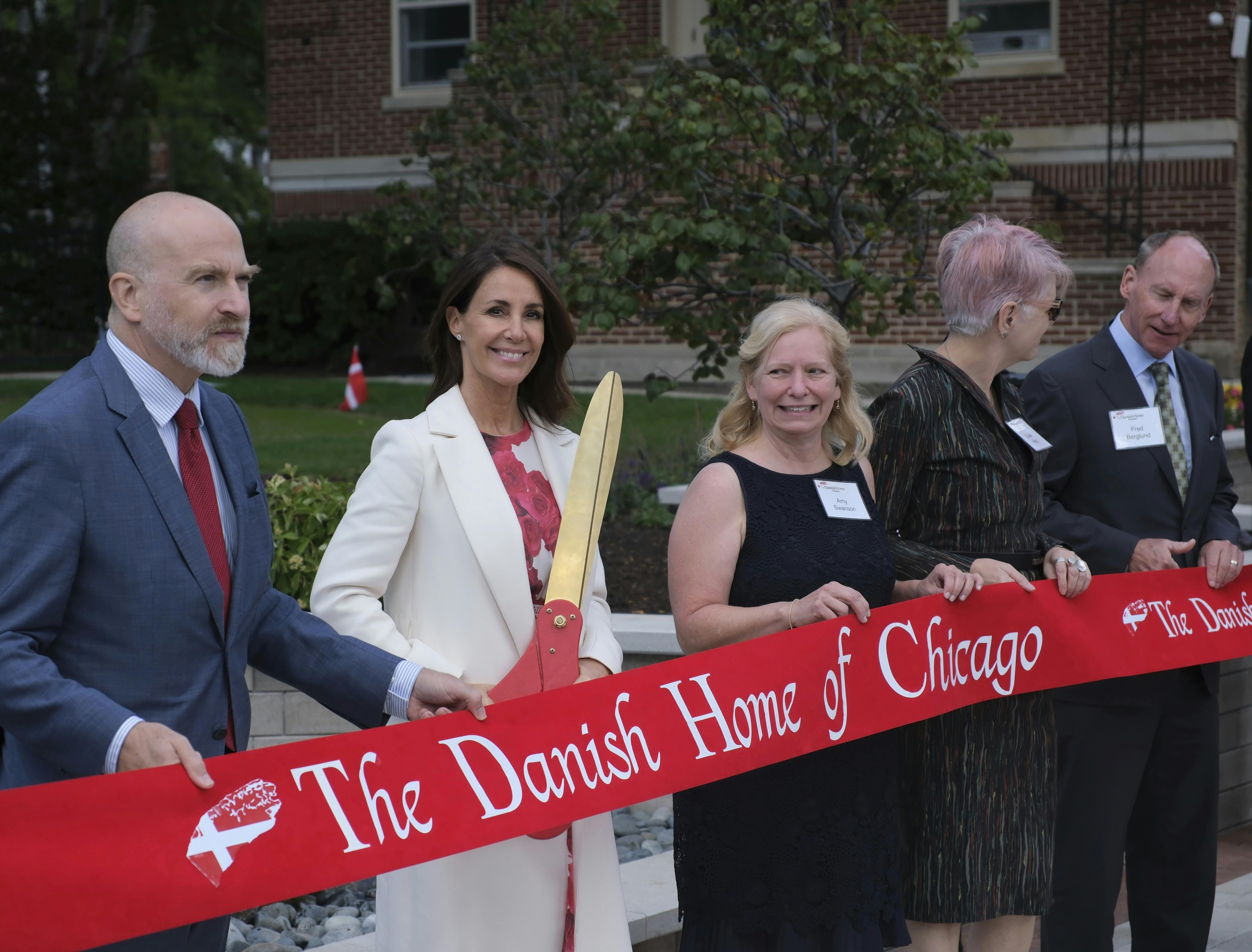 Prinsesse Marie ved indvielsen af den nye fløj på The Danish Home i Chicago.