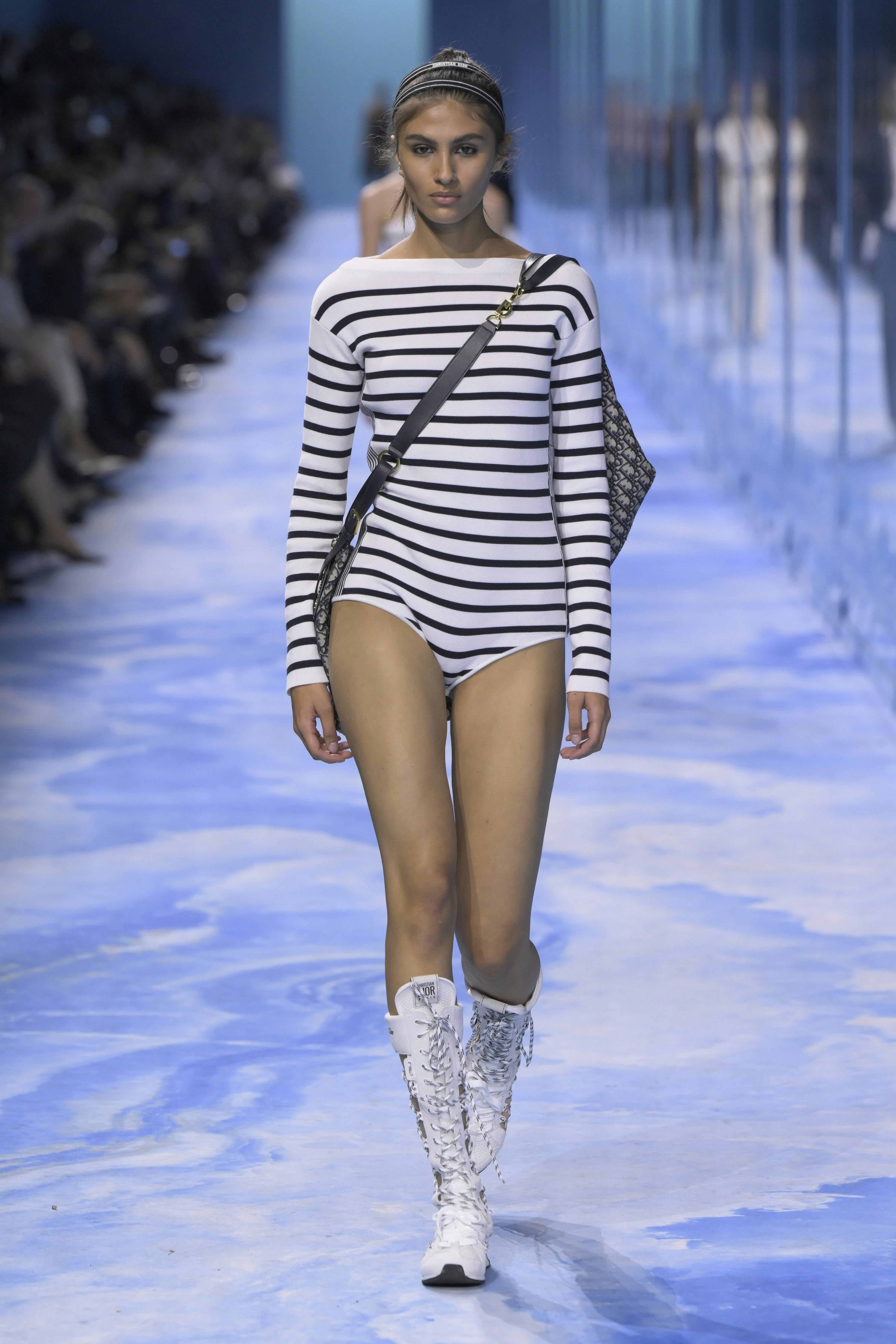 Model on the catwalk