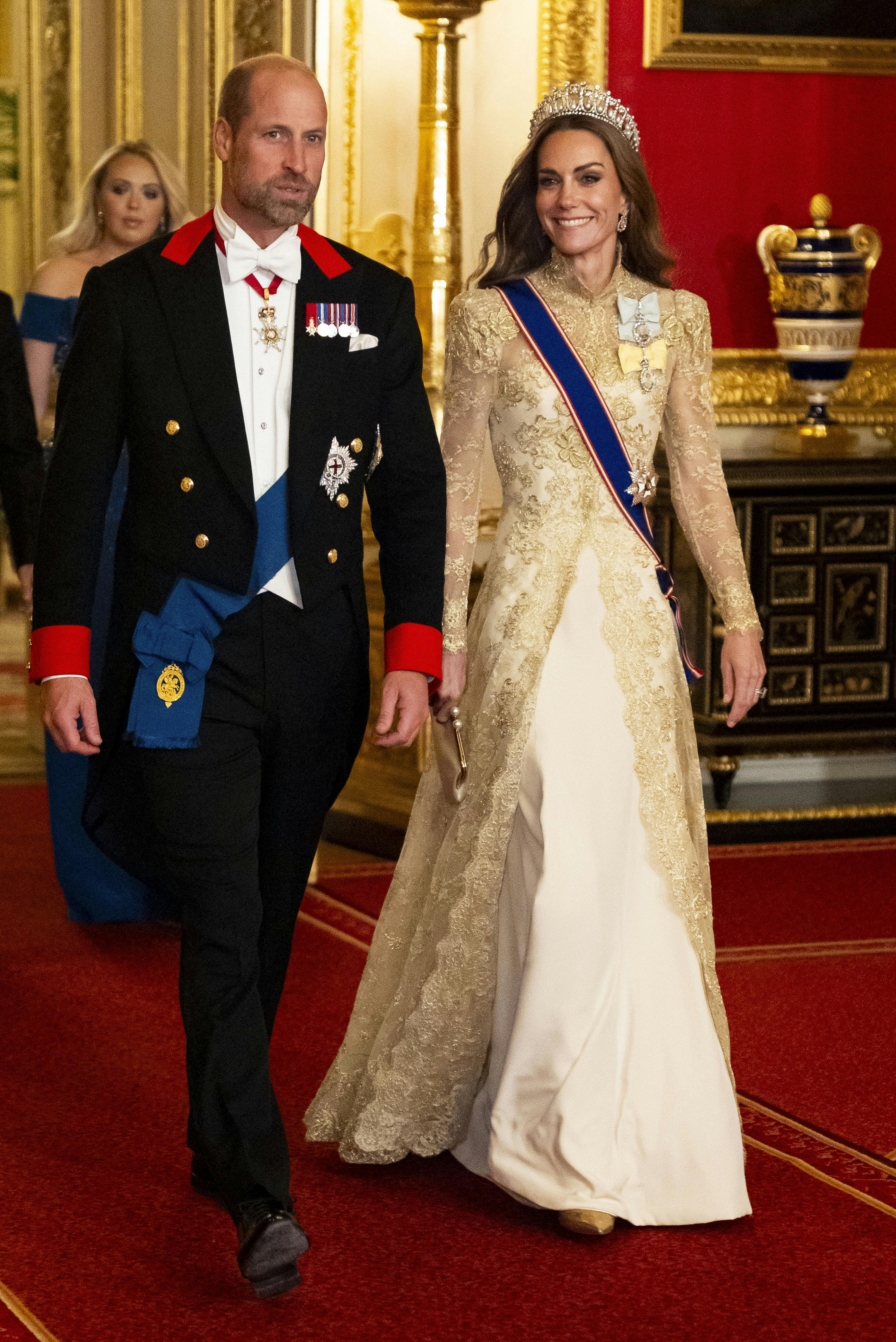 Kronprinsesse Kate til statsmiddag på Windsor Castle.