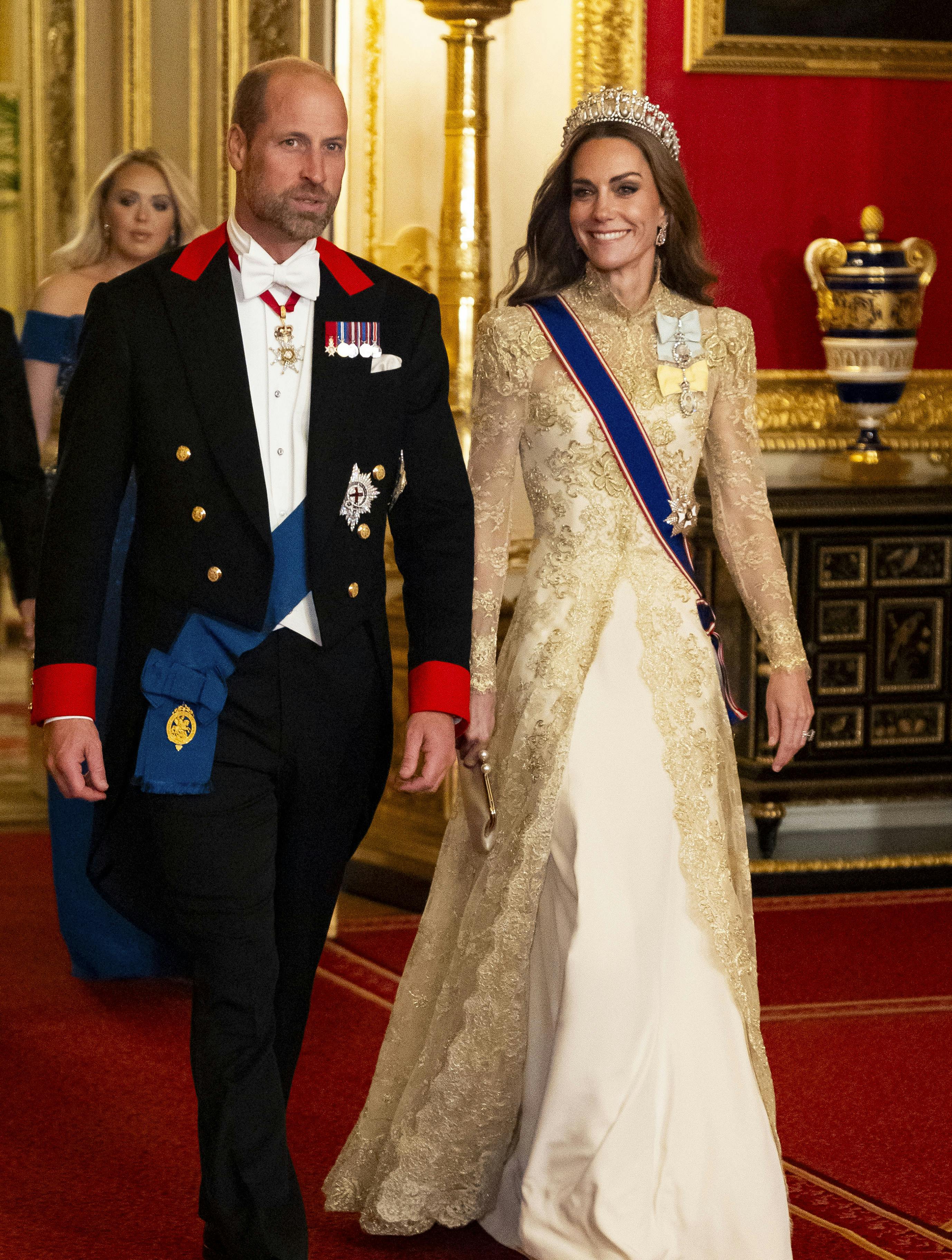 Kronprinsesse Kate til statsmiddag på Windsor Castle.