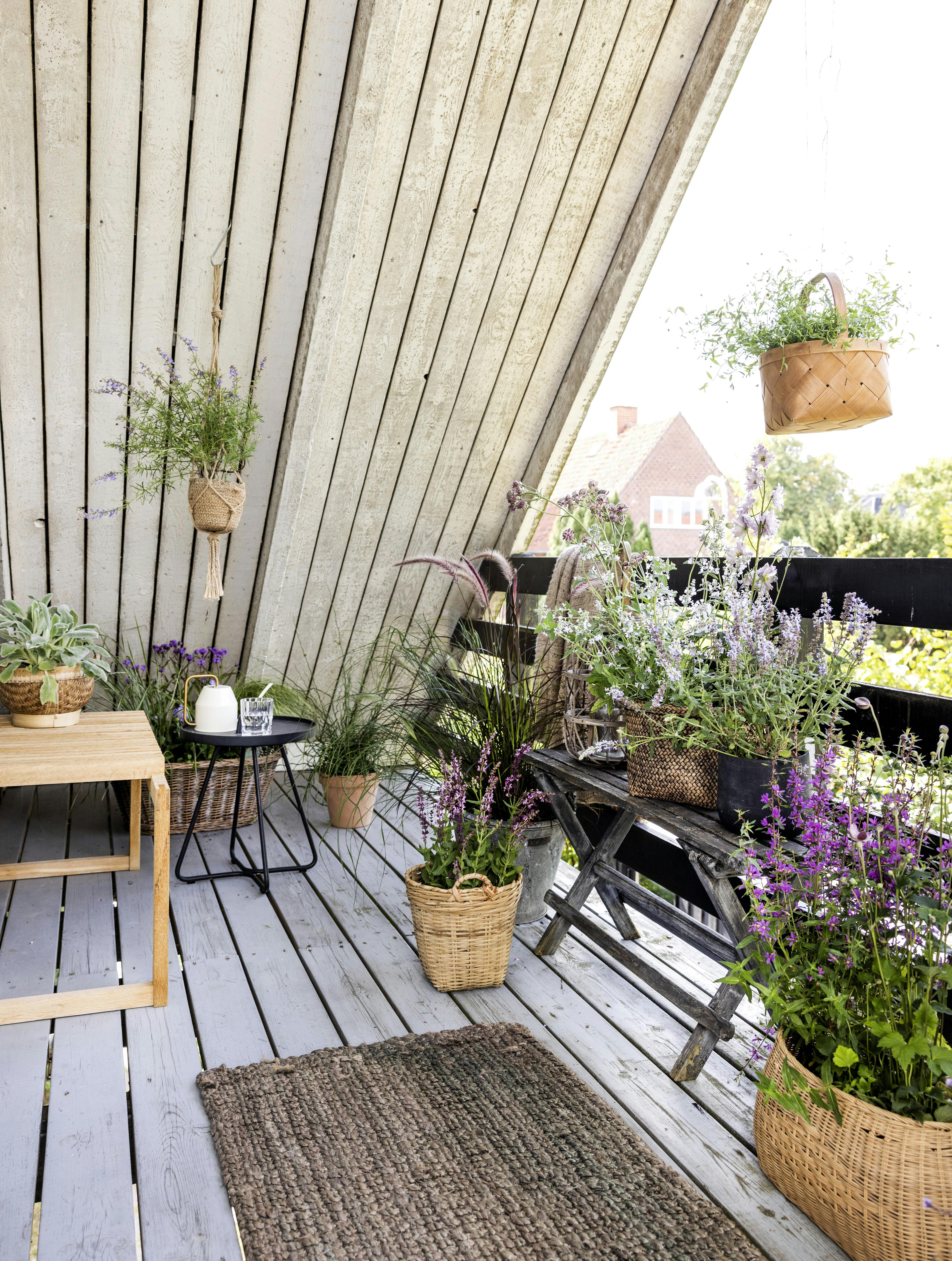 havereportage, efterår på altanen og terassen