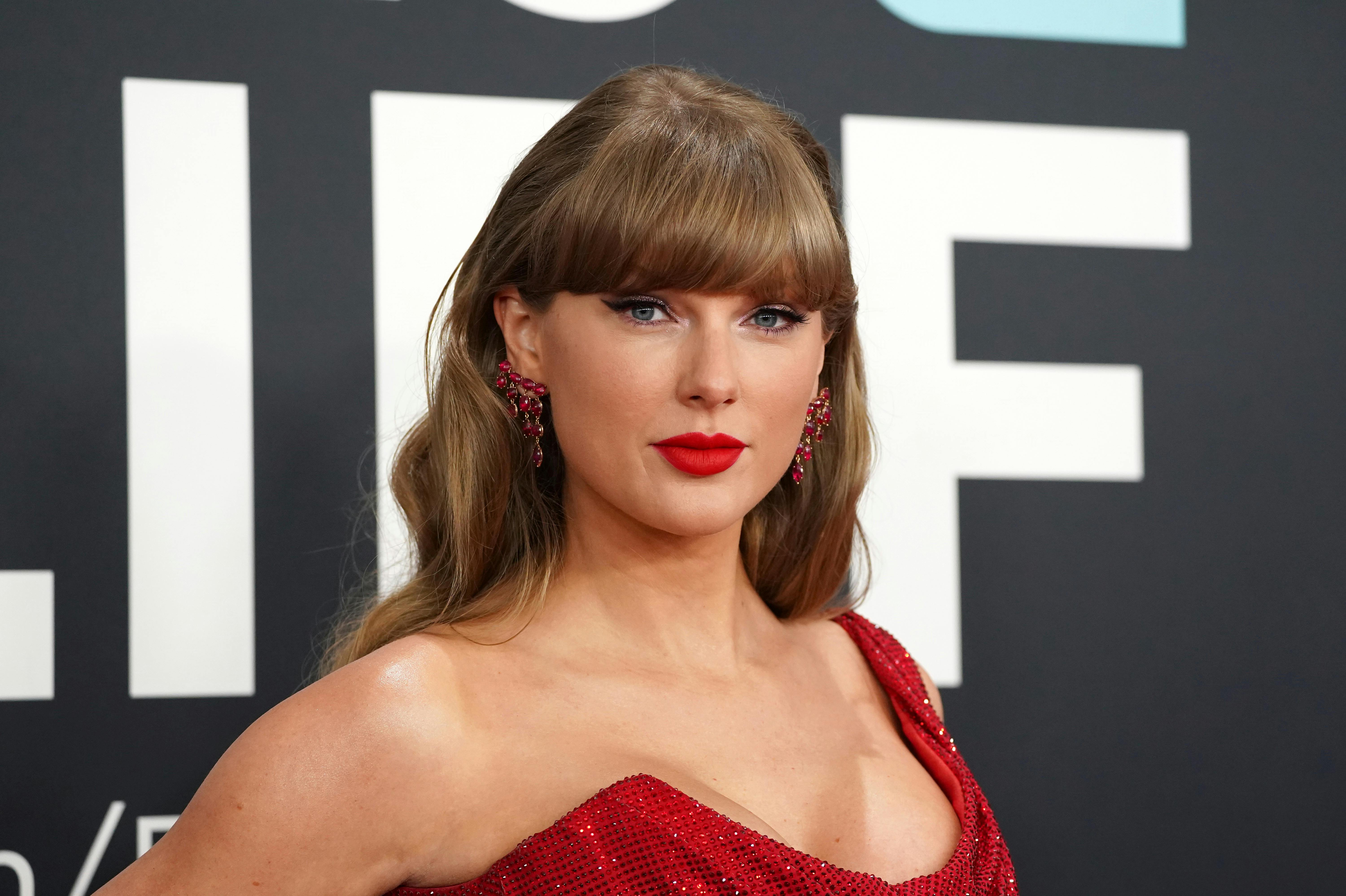 FILE - Taylor Swift arrives at the 67th annual Grammy Awards on Sunday, Feb. 2, 2025, in Los Angeles. (Photo by Jordan Strauss/Invision/AP, File)