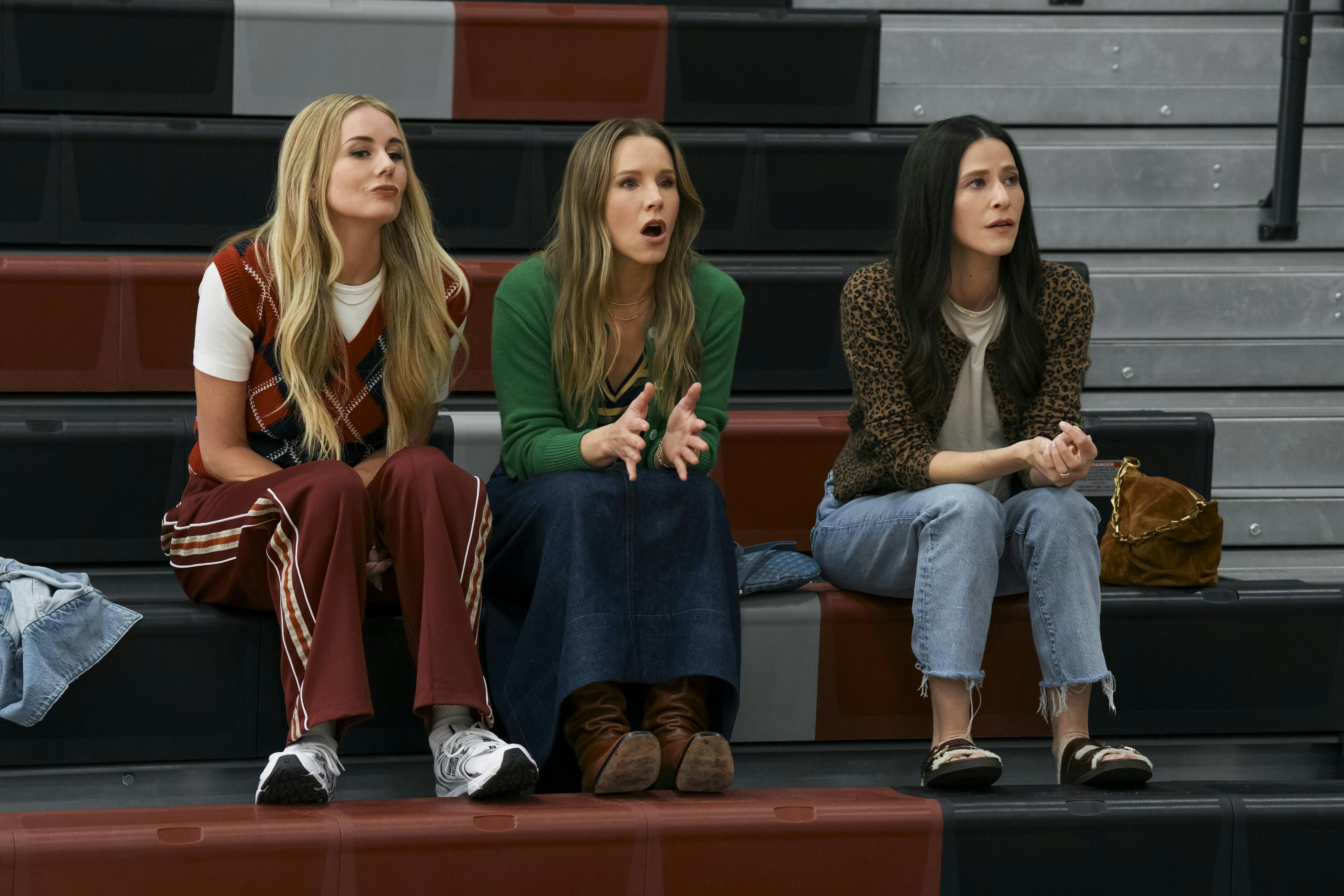 Nobody Wants This. (L to R) Justine Lupe as Morgan, Kristen Bell as Joanne, Jackie Tohn as Esther in episode 202 of Nobody Wants This. Cr. Erin Simkin/Netflix © 2025