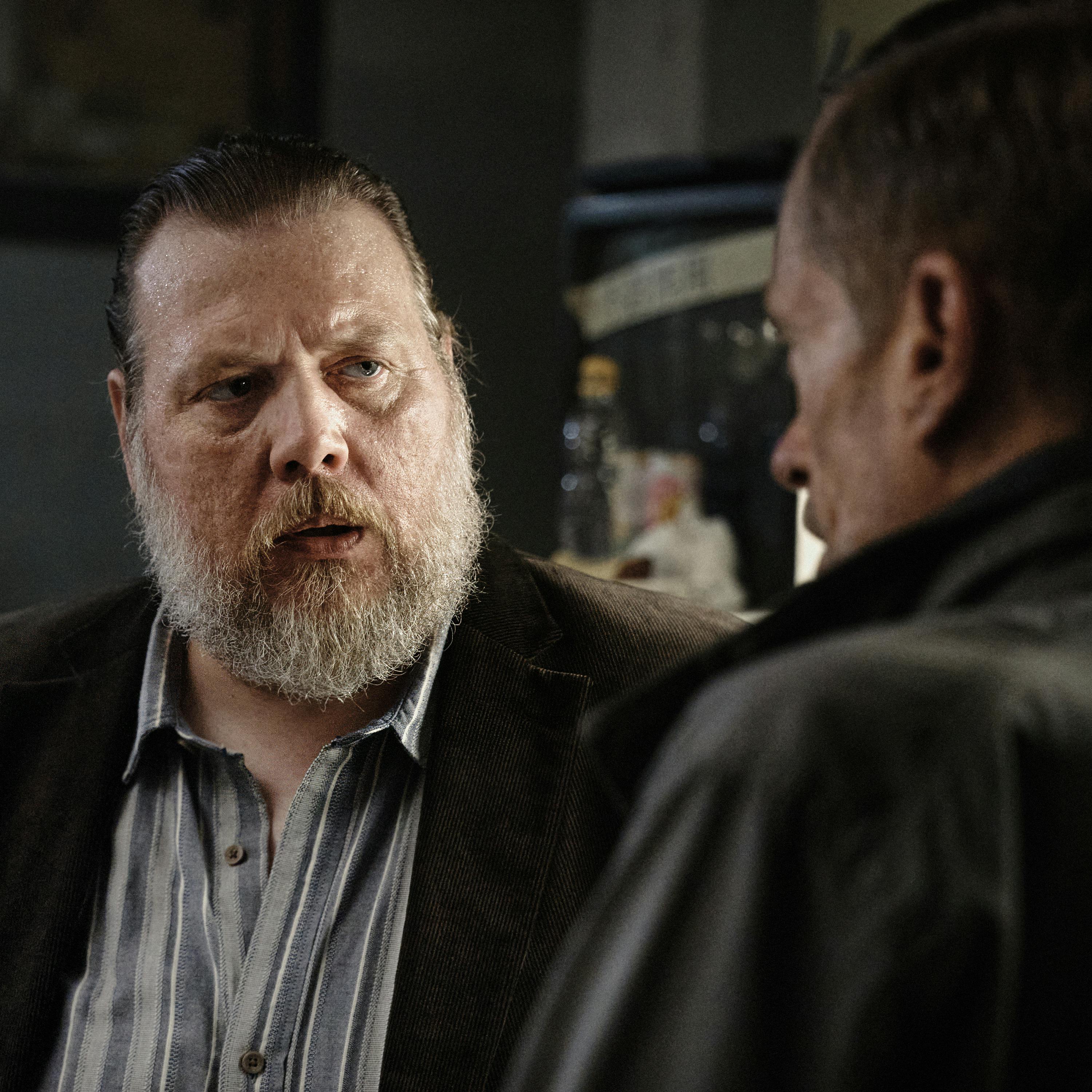 The Legend. (L to R) Nicolas Bro as Folke and Dan Boie Kratfeldt as Niko in The Legend. Cr. Courtesy of Netflix © 2024