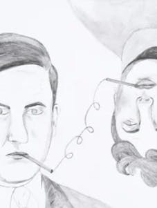 Kunstbogen Forglemmigej byder på tegninger og collager opbygget af streger, du kan lade dig suge ind i på de mørke vinterdage.