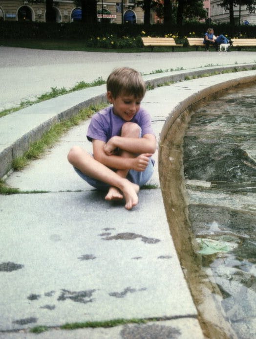 Bjørn på besøg i Stockholm. Billedet er fra 1993.