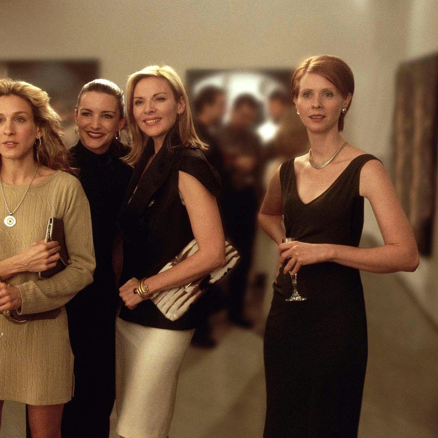 US television series "Sex and the City" received 10 Emmy nominations including Best Comedy Series, 12 July 2001 in Los Angeles, CA. Pictured in a scene from the HBO show are (L-R) Willie Garson, Sarah Jessica Parker, Kristin Davis, Kim Cattrall and Cynthia Nixon. The 53rd Annual Primetime Emmy Awards will be presented in Los Angeles, CA, 16 September 2001. AFP PHOTO/Craig Blakenhorn/ho