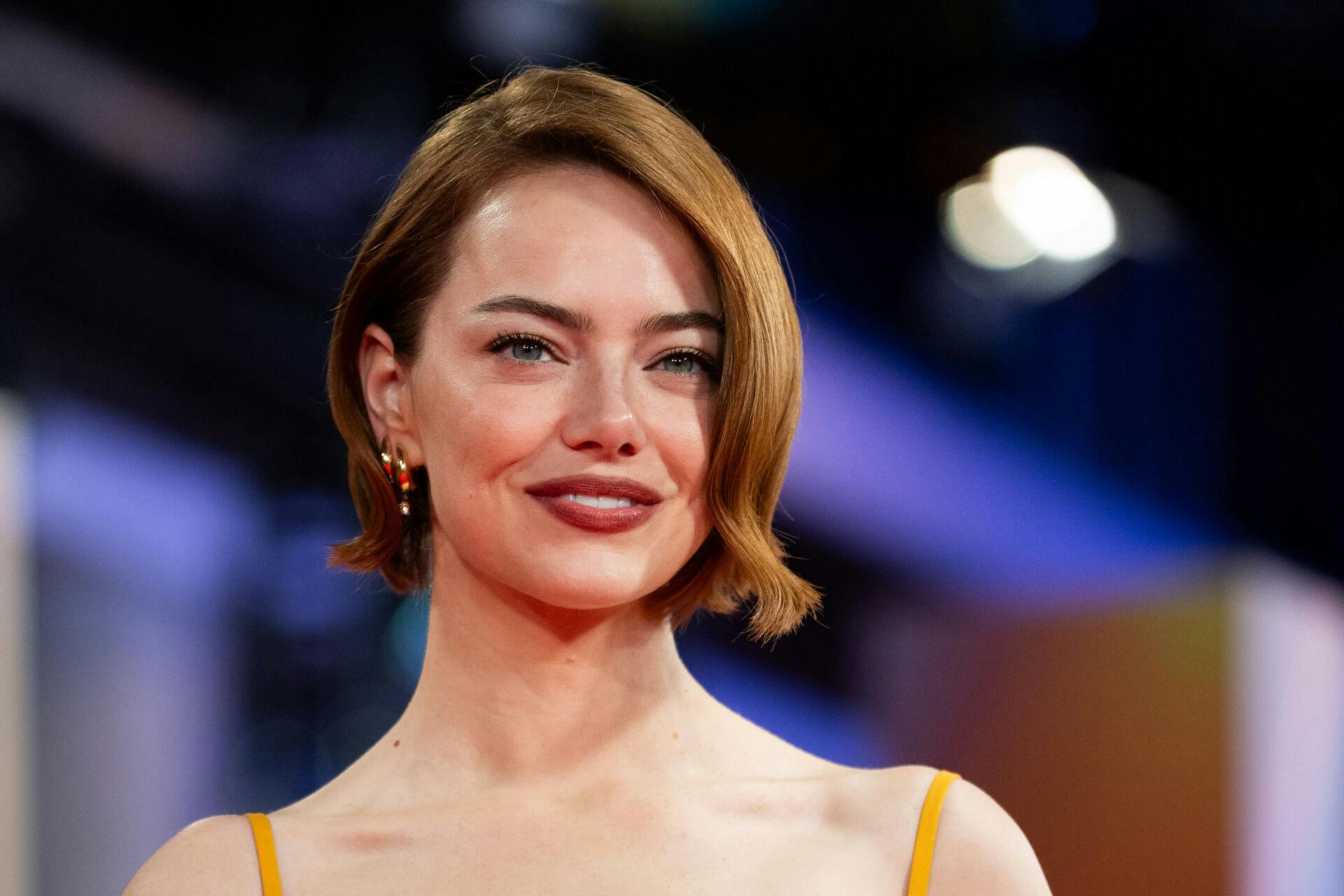 Emma Stone med kort hår