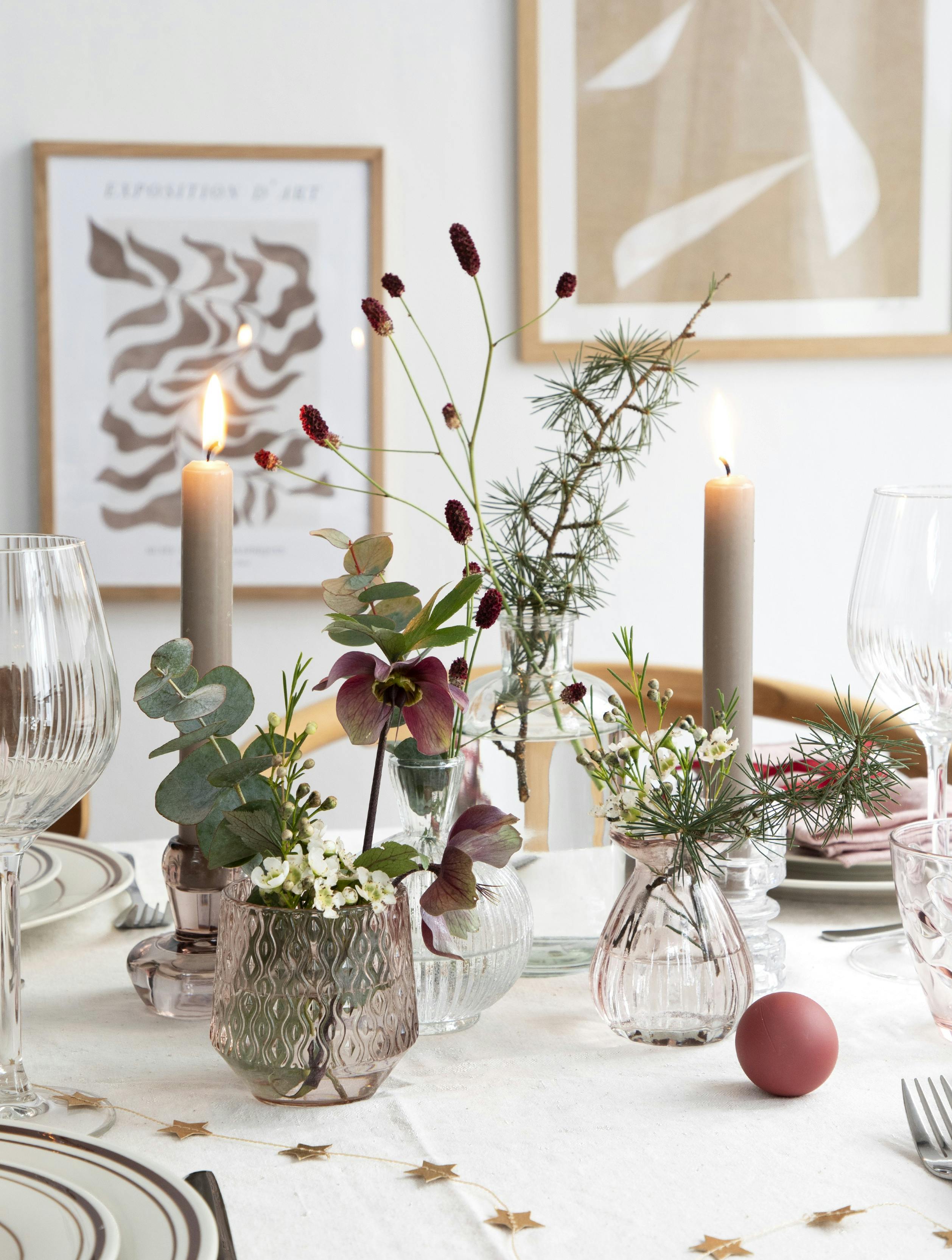 blomster på julebordet