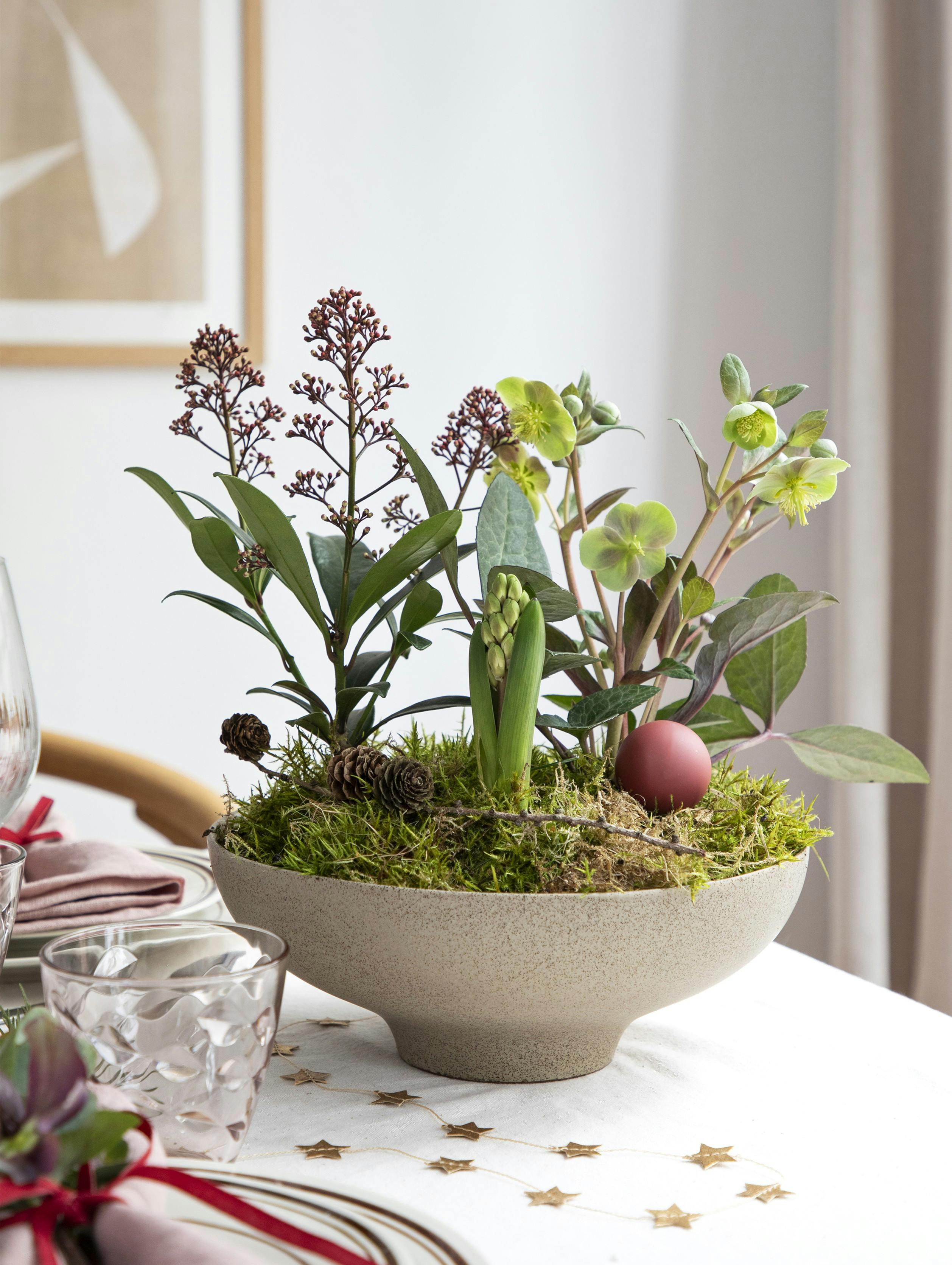 blomster på julebordet