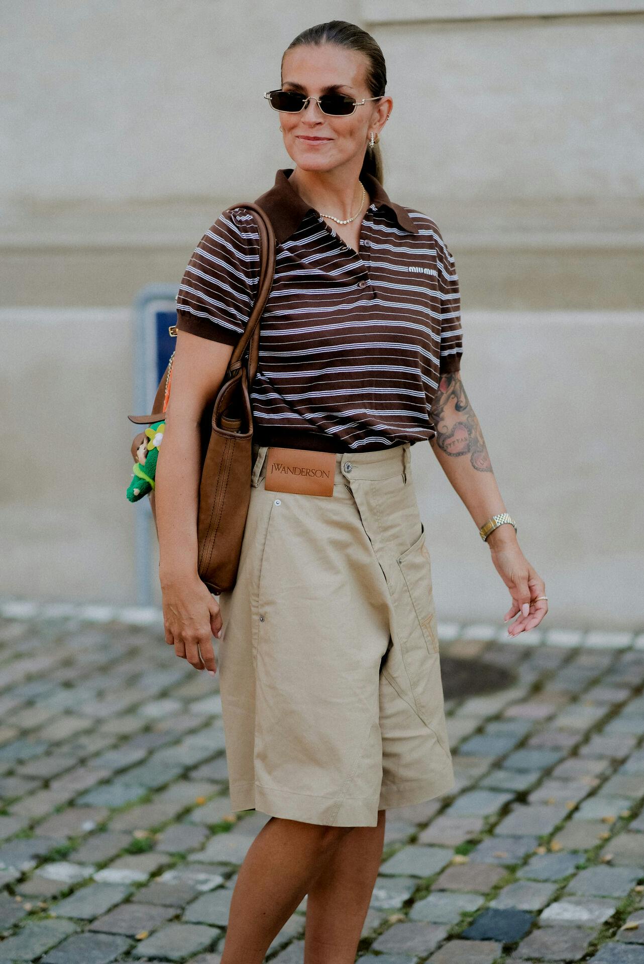 Influencer Janka Polliani i en polo til Copenhagen Fashion Week.