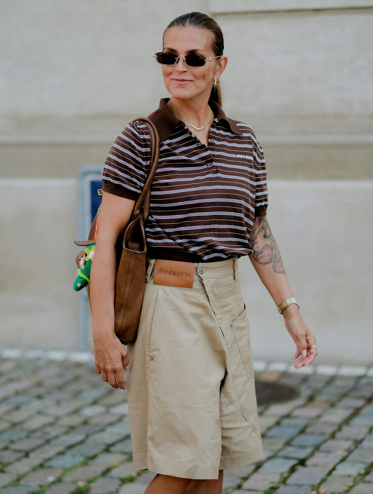 Influencer Janka Polliani i en polo til Copenhagen Fashion Week.