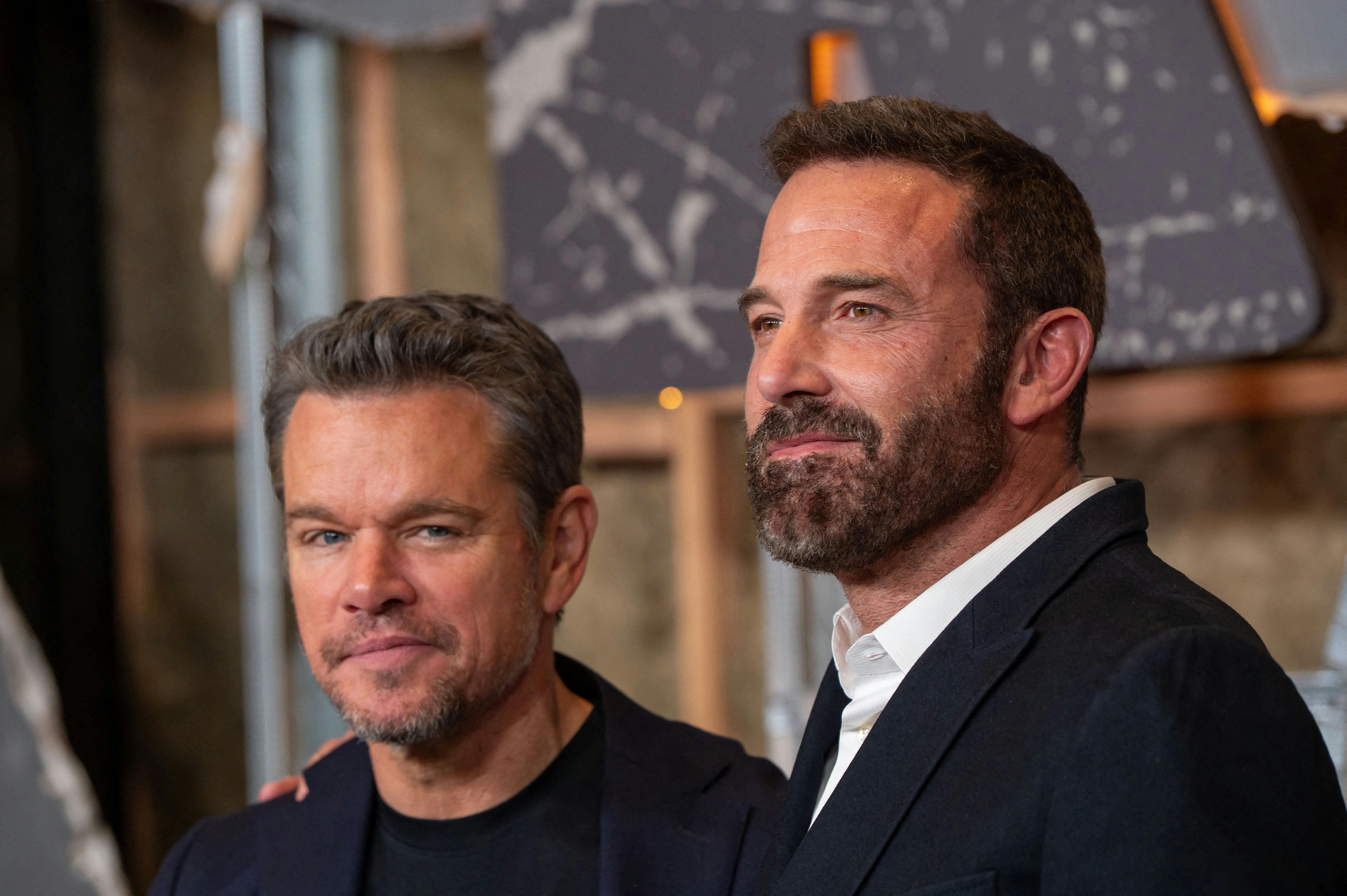 R) Matt Damon and Ben Affleck attend Netflix's ''The Rip'' New York Premiere at Alice Tully Hall, Lincoln Center on January 13, 2026 in New York City. 13 Jan 2026 Pictured: R) Matt Damon and Ben Affleck attend Netflix's ''The Rip'' New York Premiere at Alice Tully Hall, Lincoln Center on January 13, 2026 in New York City. Photo credit: ZUMAPRESS.com / MEGA TheMegaAgency.com sales@mega.global (Mega Agency TagID: MEGA1407716_034.jpg) [Photo via Mega Agency]