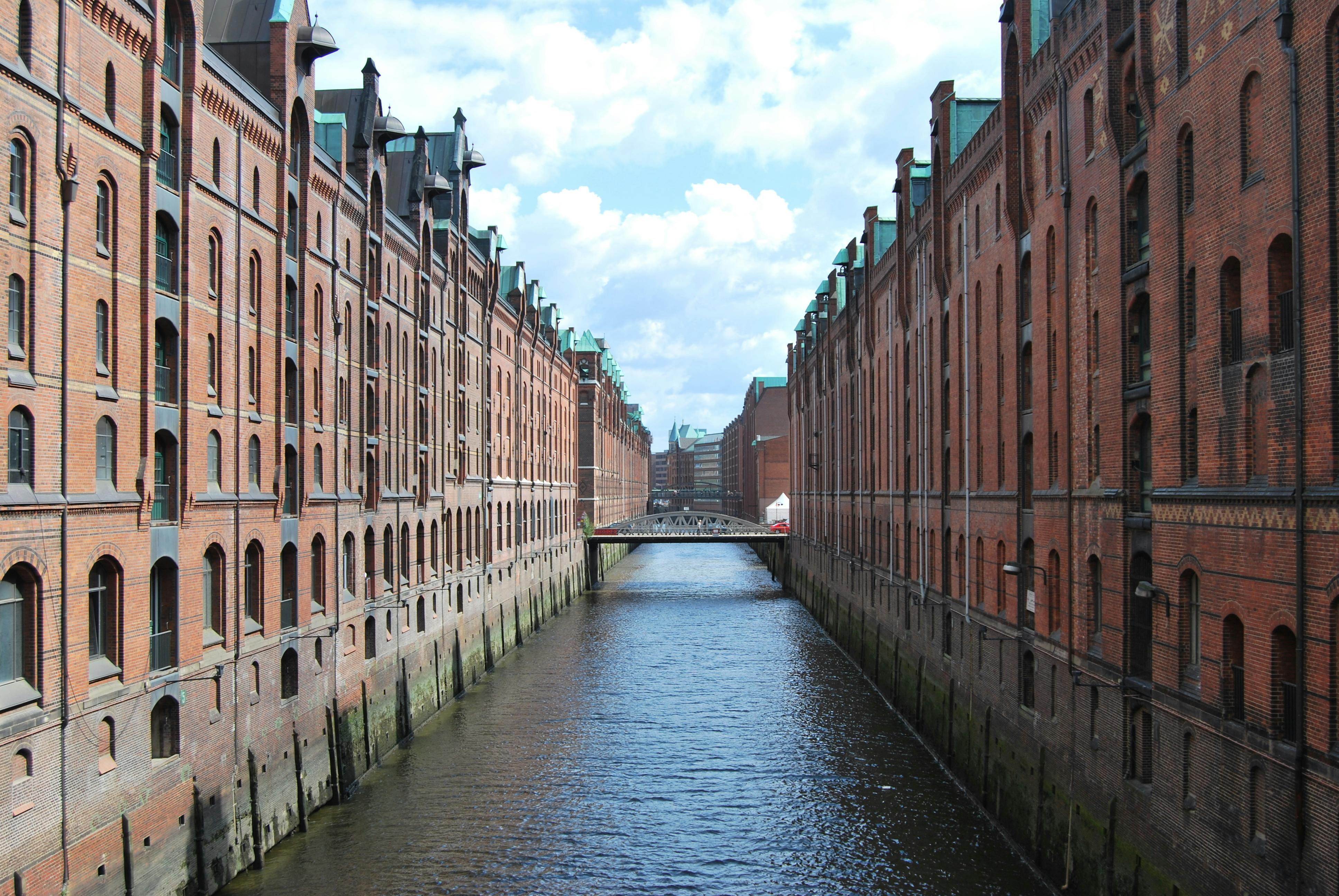 Speicherstadt i Hamborg.