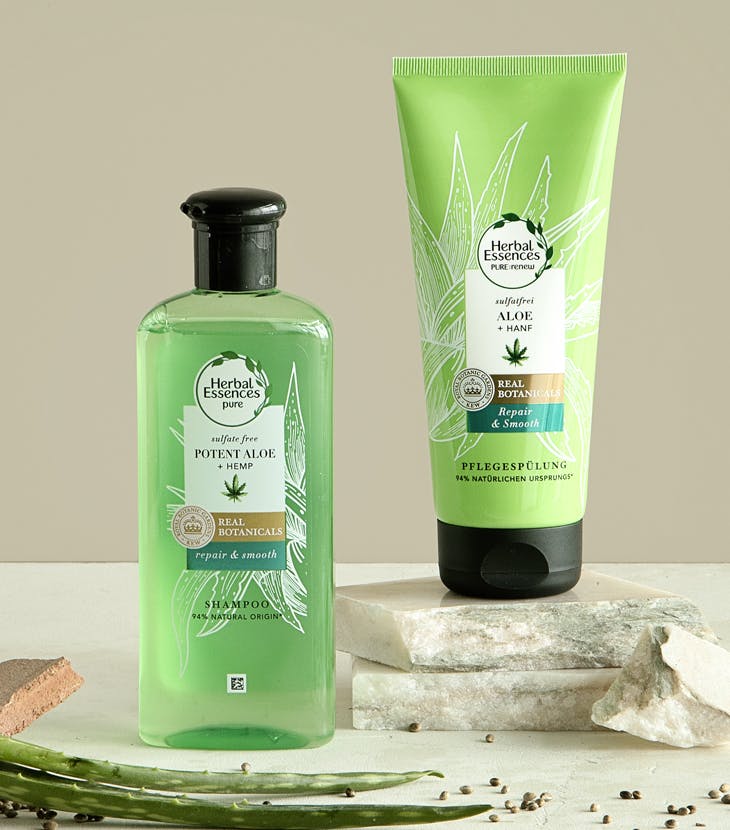 Herbal Essences aloe og hemp serie