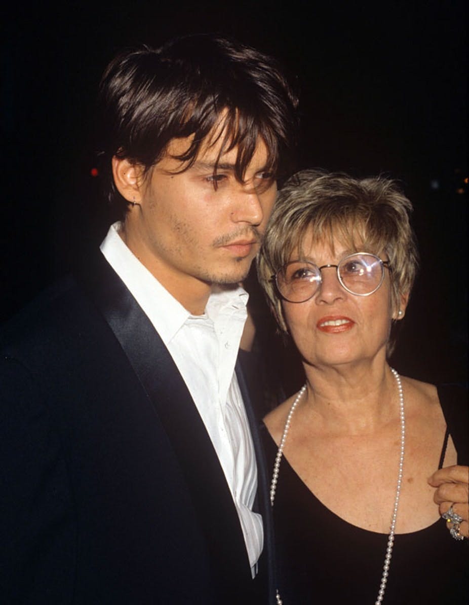 Johnny Depp med sin mor
