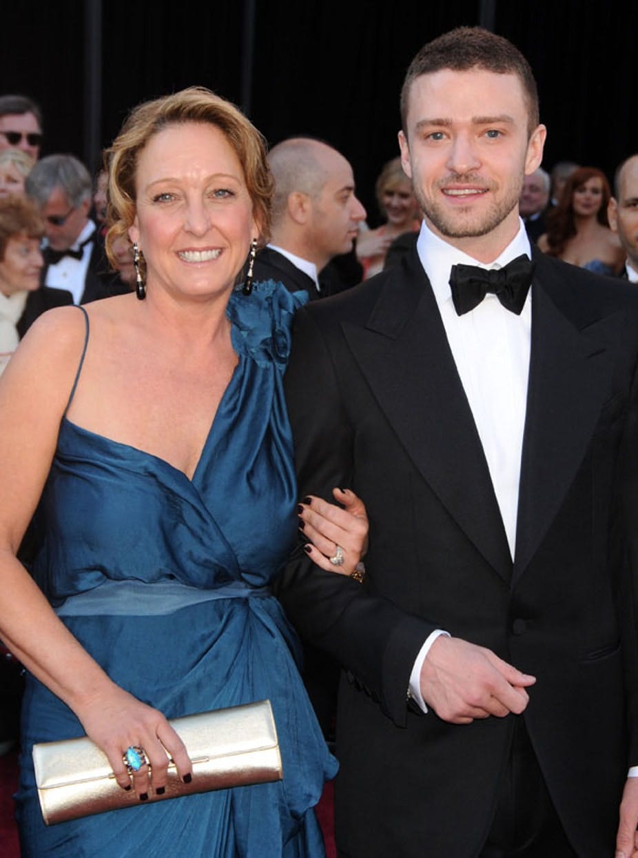 Justin Timberlake med sin mor