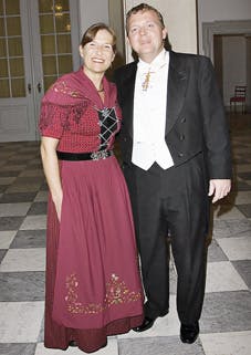 Sólrun Løkke Rasmussen med sin mand, Lars Løkke Rasmussen.