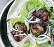 Lyn-pakoras i fladbrød