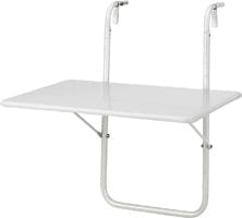 Indstilleligt altanbord i pulverlakeret stål fra Ikea