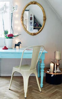 Cremefarvet Tolix-stol