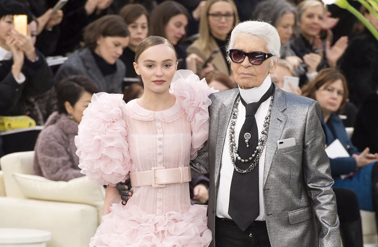 Lily-Rose Melody Depp og Karl Lagerfeld