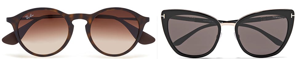 Solbriller fra Tom Ford og Ray Ban