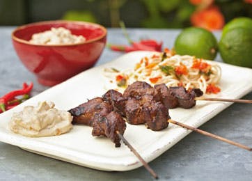 Grillspyd med oksekød
