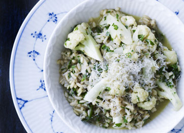 Grov risotto med blomkål