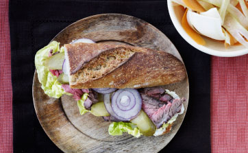 Roastbeef-sandwich med estragoncreme