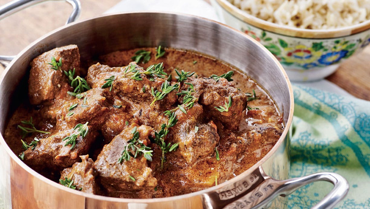 Braiseret oksekød med kokos